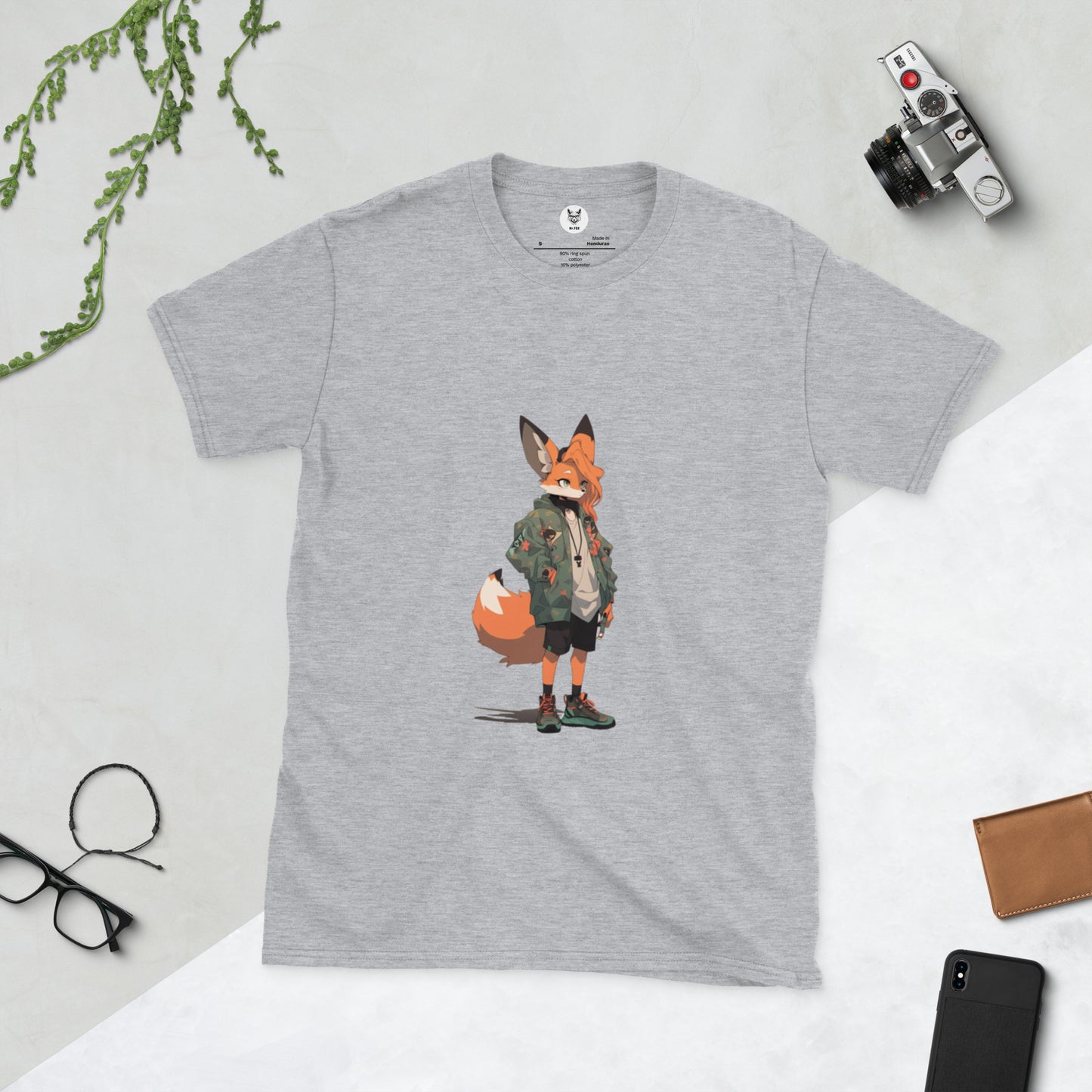 Koszulka unisex z krótkim rękawem „FOX ANIME” ID: 406 (PREMIUM)