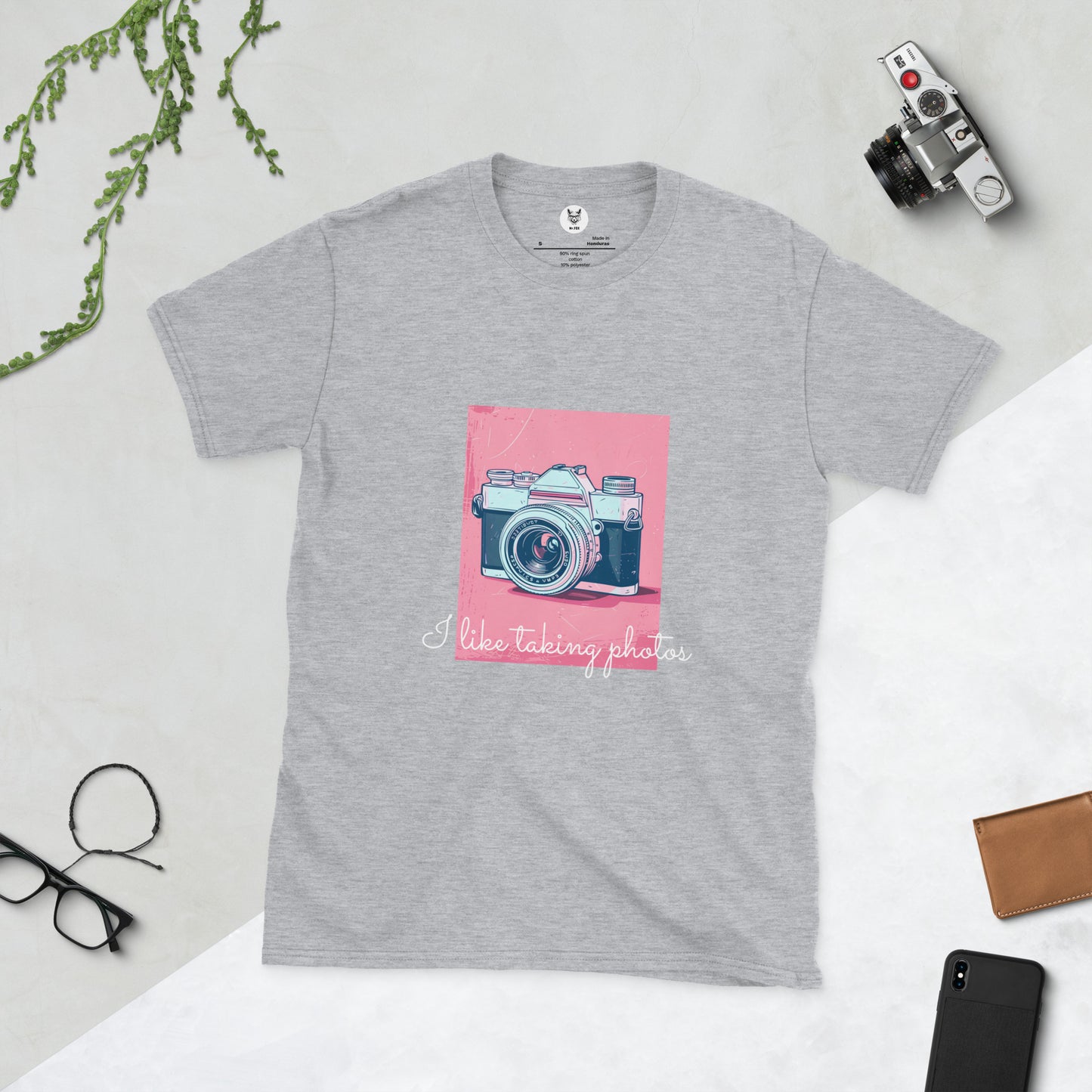 Short-Sleeve Unisex T-Shirt "Pink Photos" ID: 442 (PREMIUM)