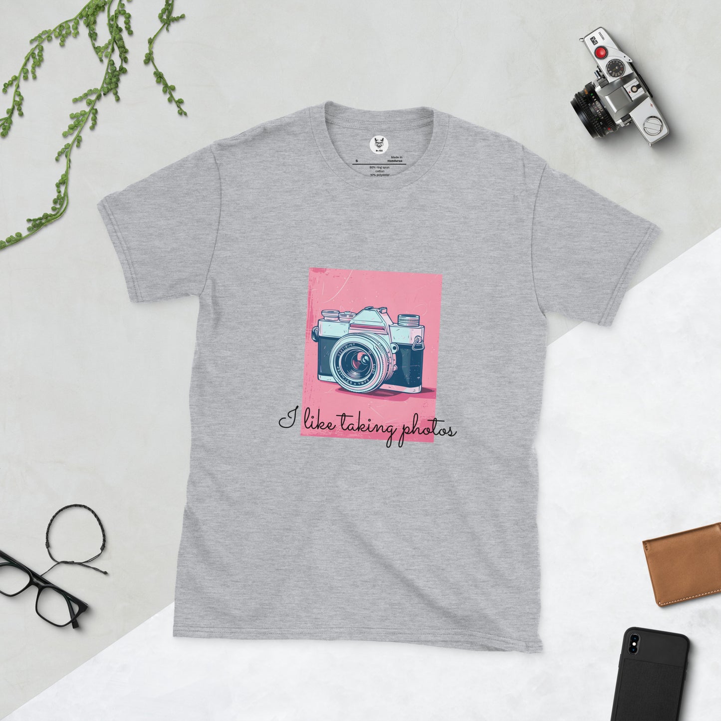 Short-Sleeve Unisex T-Shirt "Pink Photos" ID: 442 (PREMIUM)