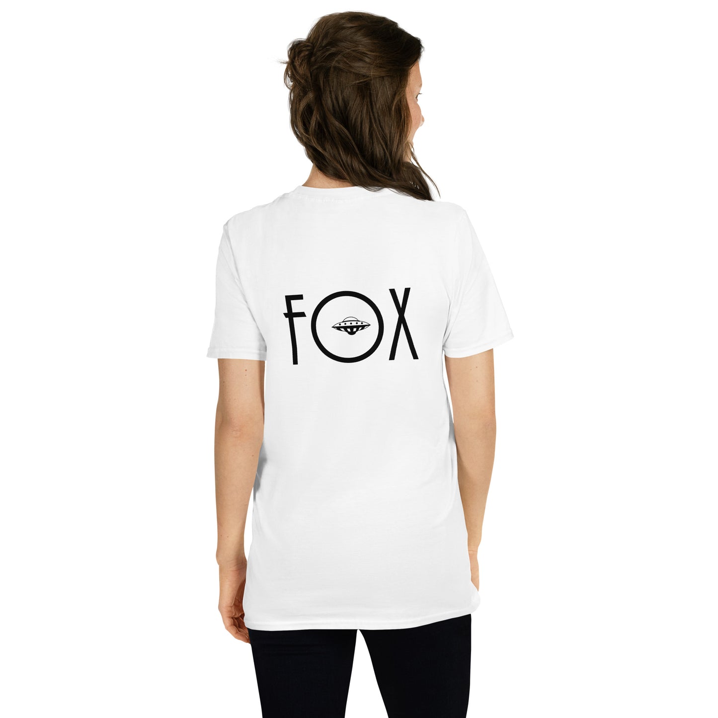 Short-Sleeve Unisex T-Shirt "Creative Fox" (front&back) ID 461 (PREMIUM)