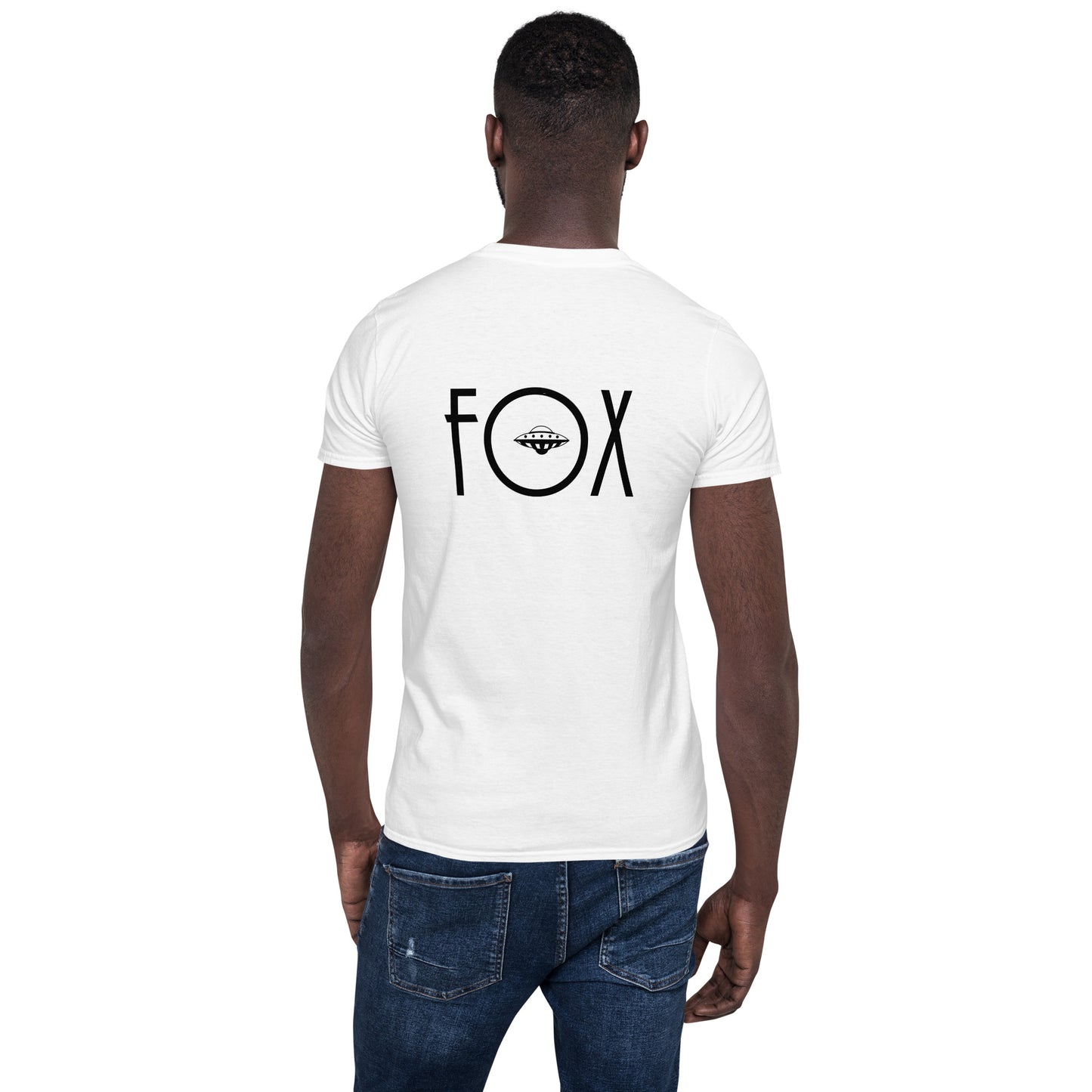 Short-Sleeve Unisex T-Shirt "Creative Fox" (front&back) ID 461 (PREMIUM)