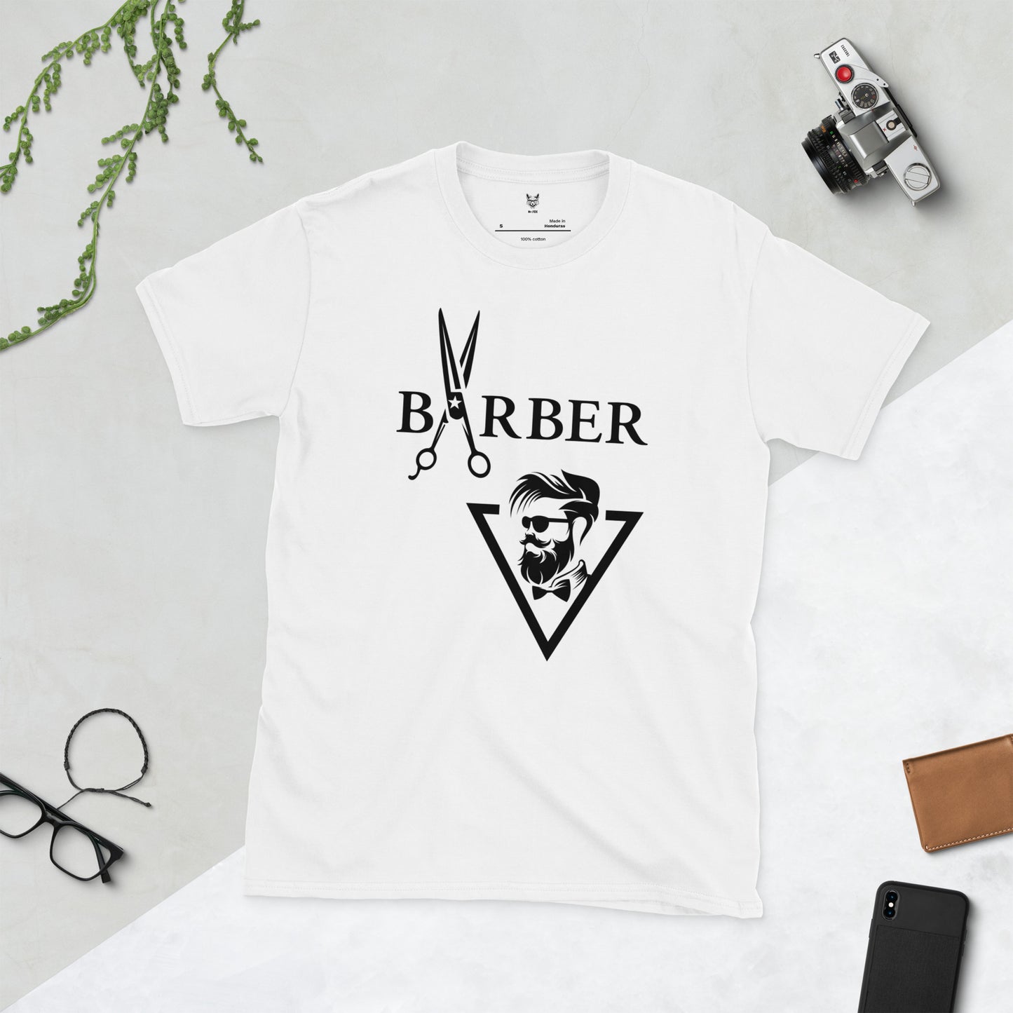 Koszulka unisex z krótkim rękawem „BARBER” id: 08 (PREMIUM)