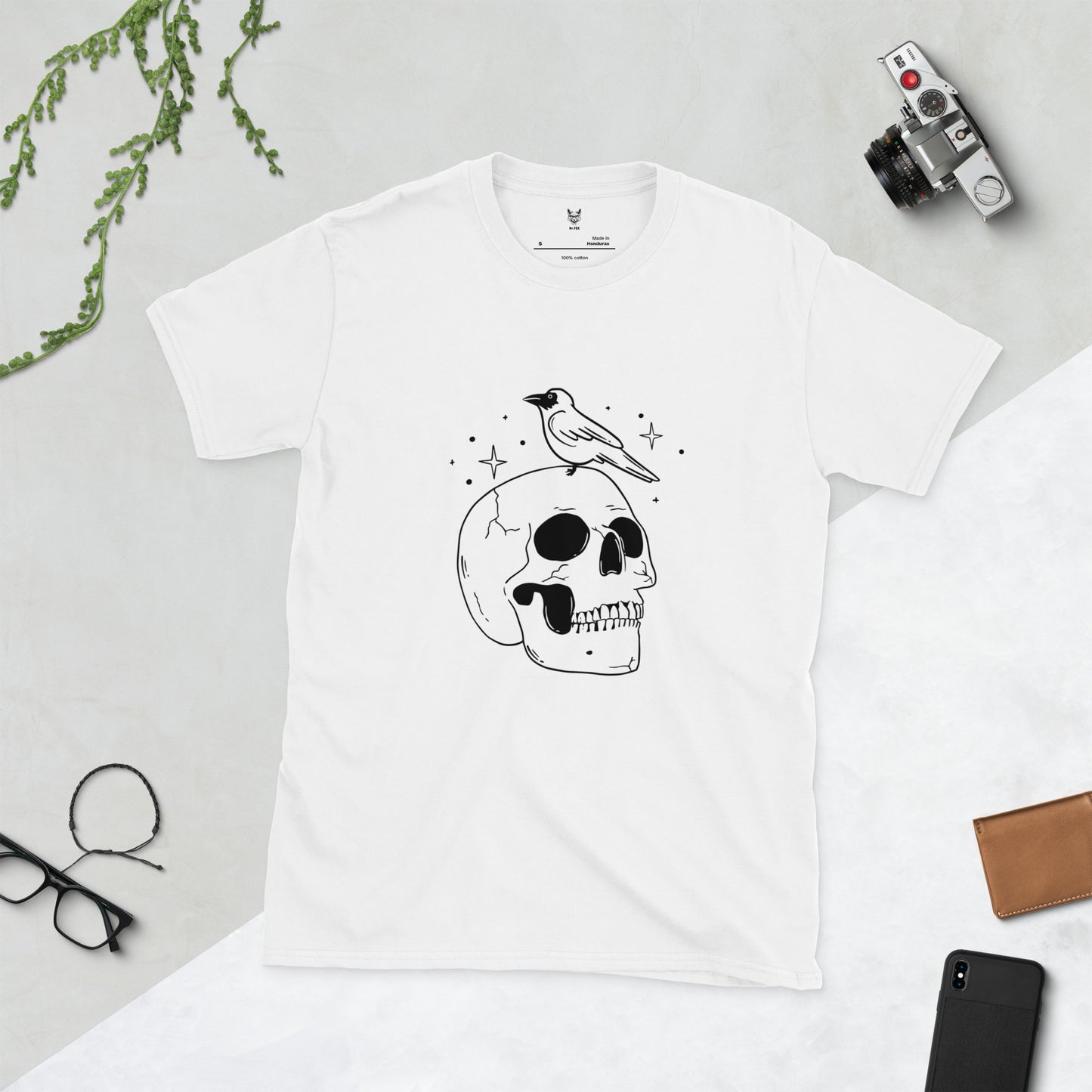 T-shirt unisex z krótkim rękawem „SCULL” id: 55 (PREMIUM)