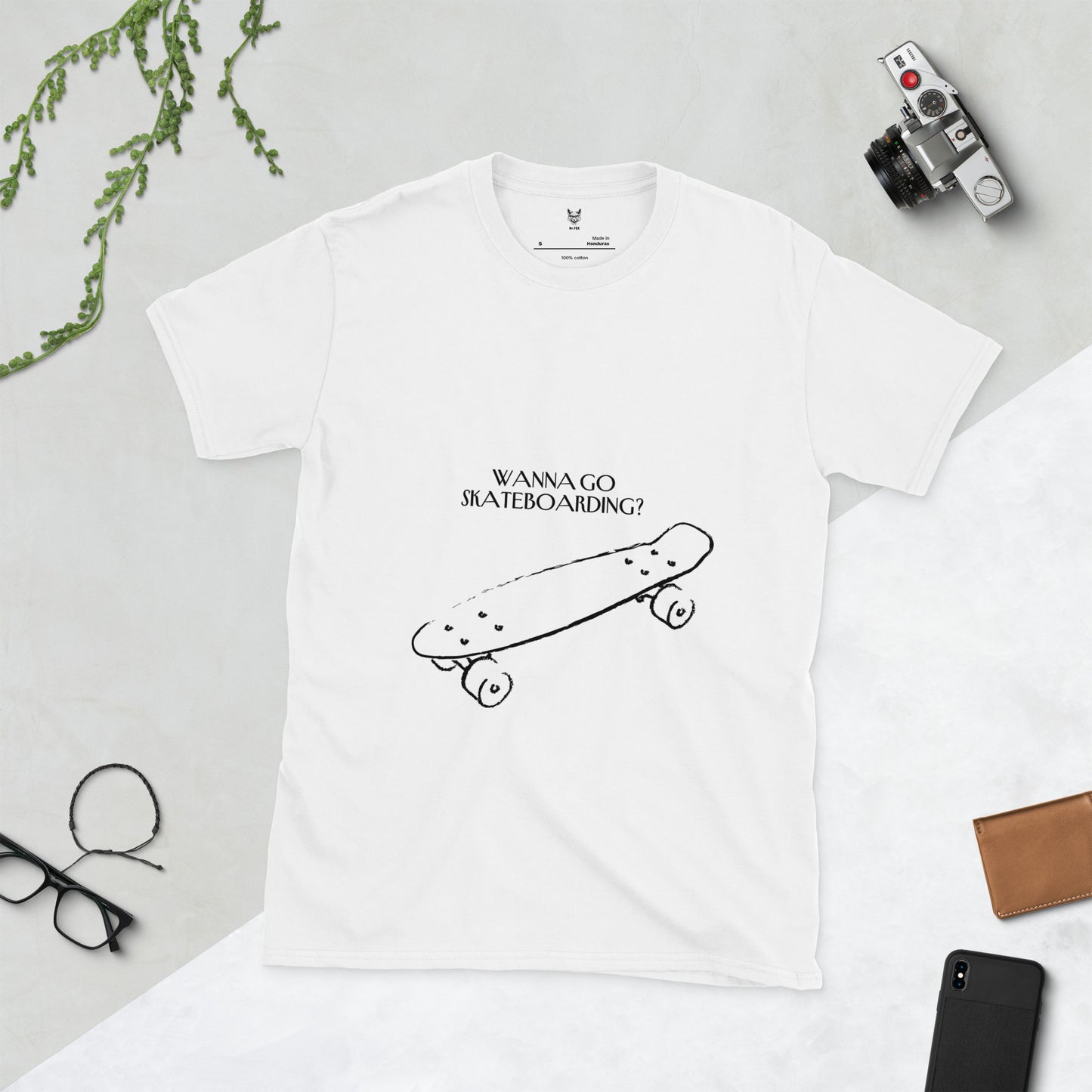 Koszulka unisex z krótkim rękawem „SKATEBOARD” id: 63 (PREMIUM)