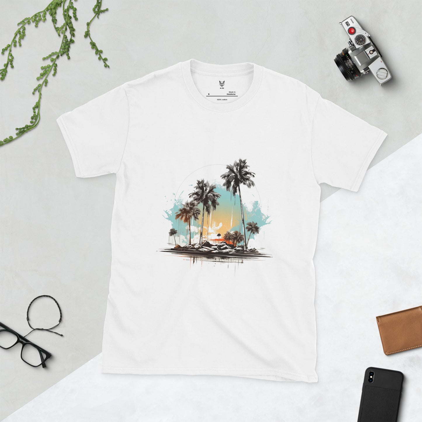 Short-Sleeve Unisex T-Shirt "PALM TREES" id: 66 (PREMIUM)