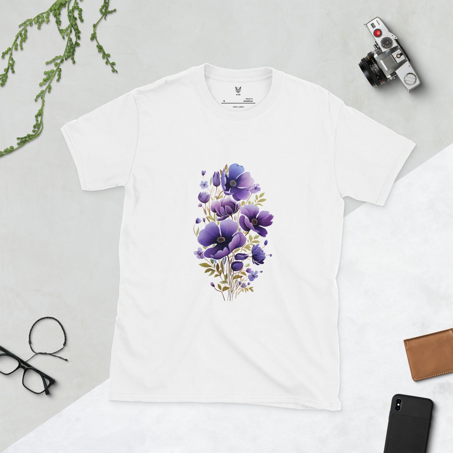 Short-Sleeve Unisex T-Shirt "FLOWERS" ID: 99 (PREMIUM)