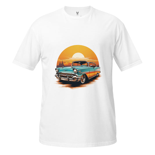 T-shirt unisex z krótkim rękawem „RETRO CAR” ID: 110 (PREMIUM)