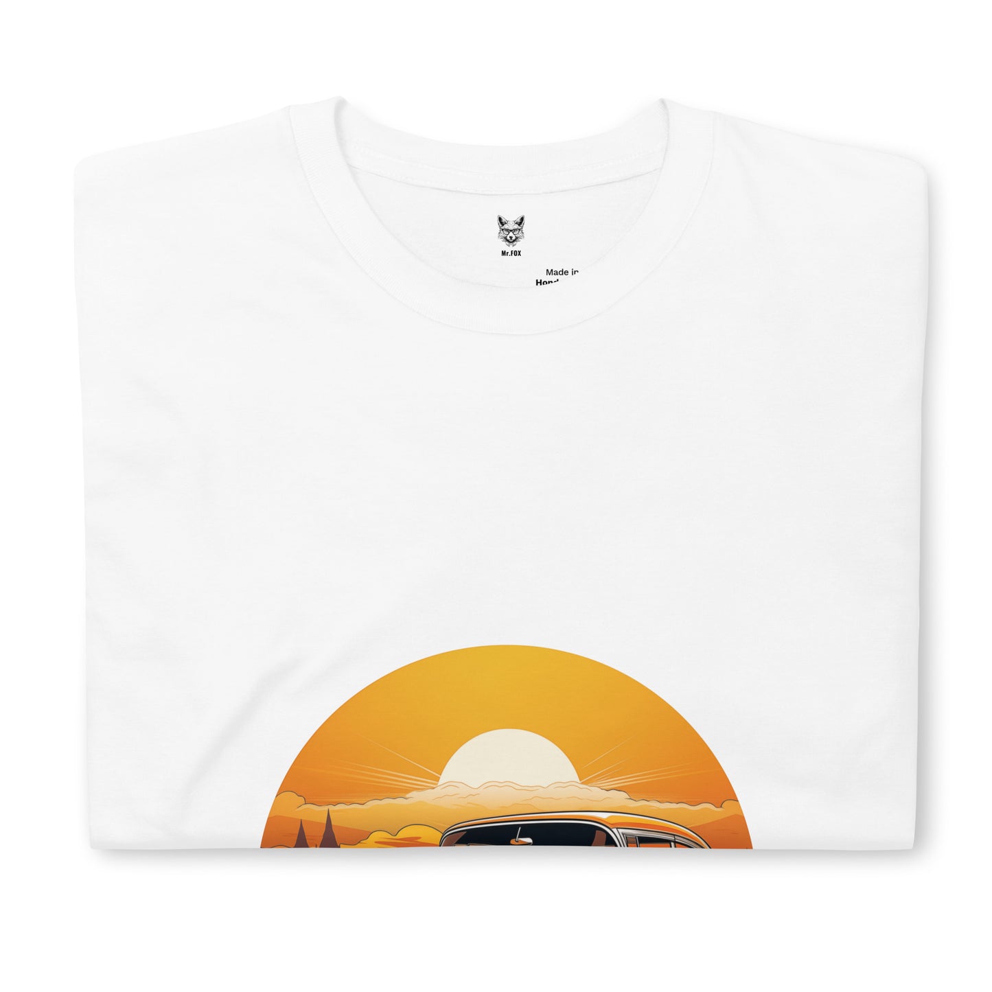 T-shirt unisex z krótkim rękawem „RETRO CAR” ID: 110 (PREMIUM)