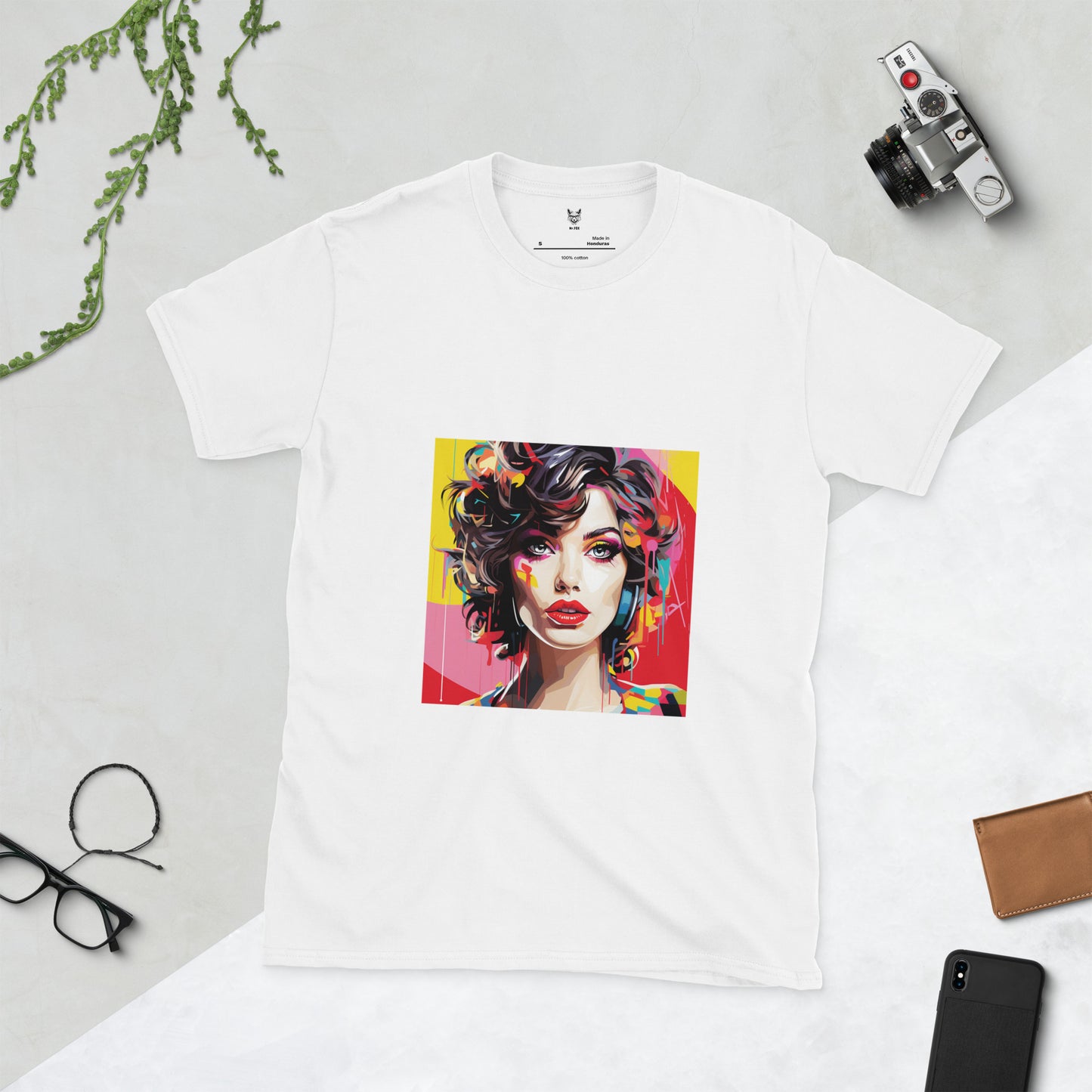 T-shirt unisex z krótkim rękawem „POP ART” ID: 135 (PREMIUM)