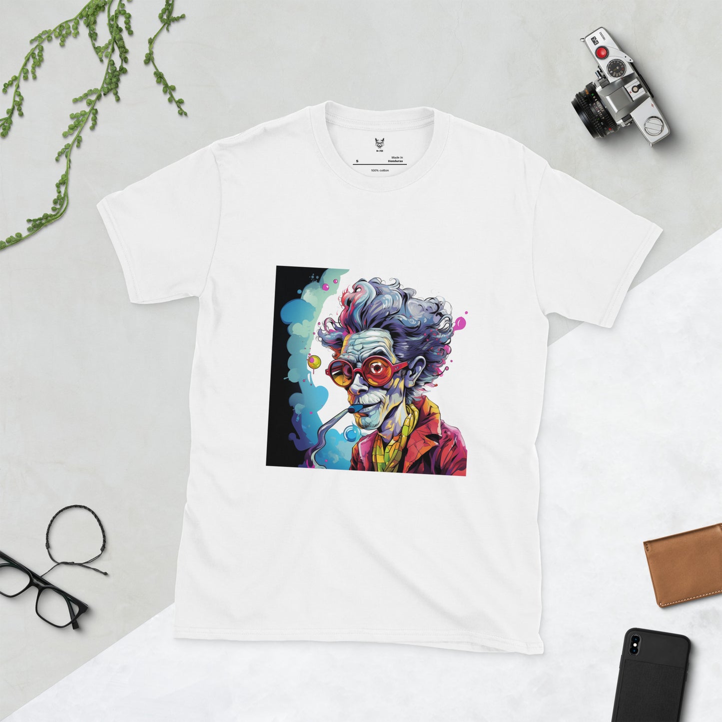 T-Shirt unisex z krótkim rękawem „SMOKE” ID: 146 (PREMIUM)