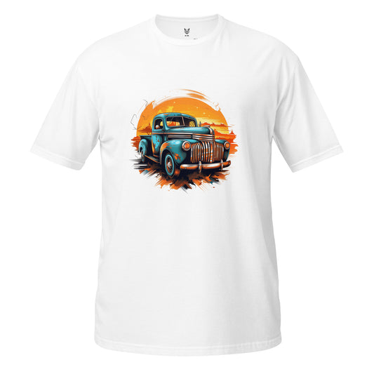 T-shirt unisex z krótkim rękawem „RETRO CAR” ID: 148 (PREMIUM)