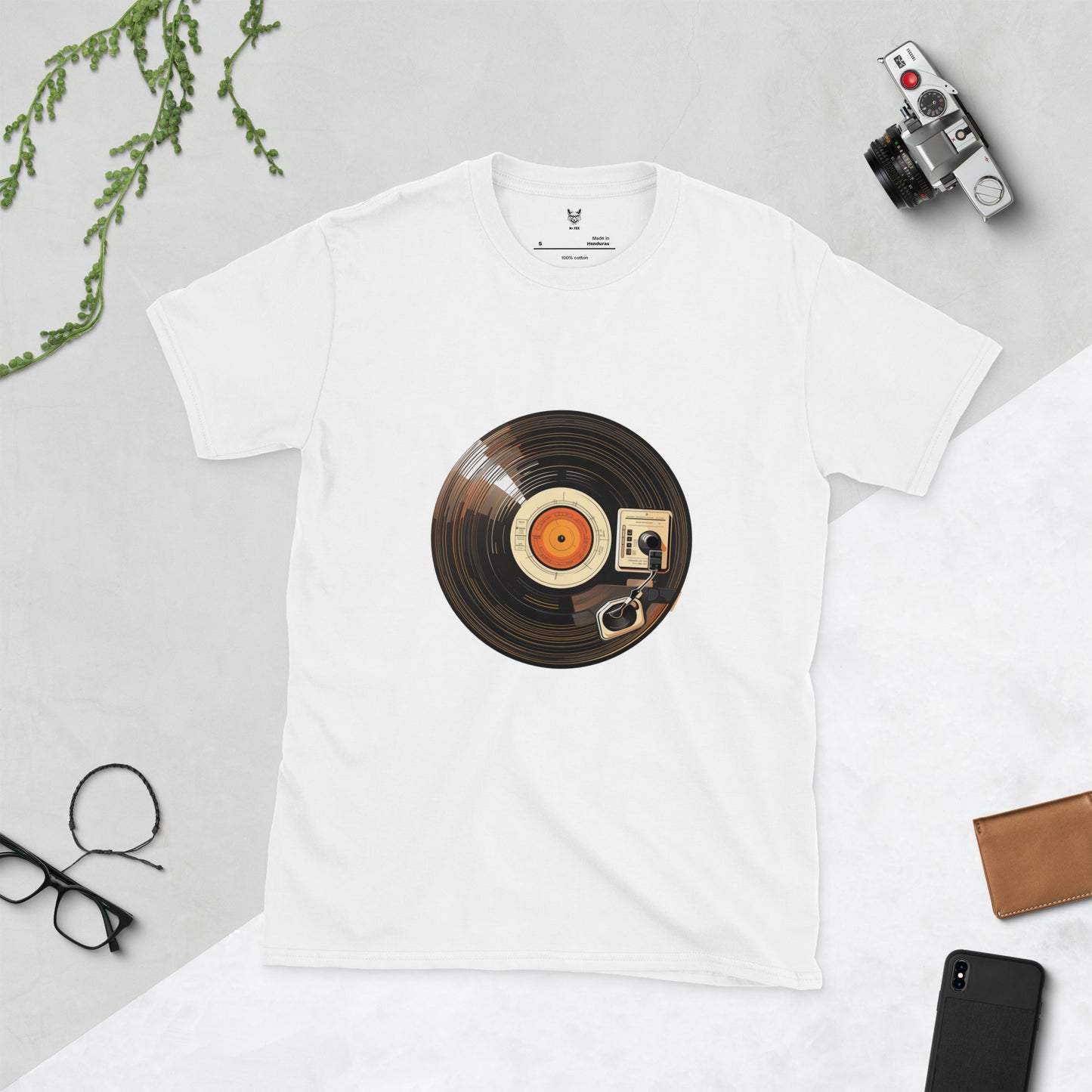 Koszulka unisex z krótkim rękawem „vinyl record” ID: 150 (PREMIUM)