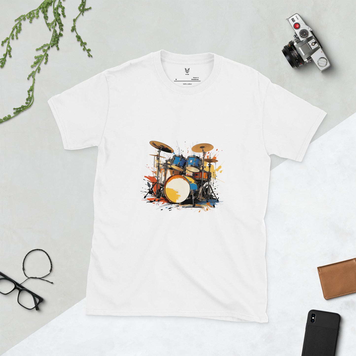 Koszulka unisex z krótkim rękawem „DRUMS” ID: 159 (PREMIUM)