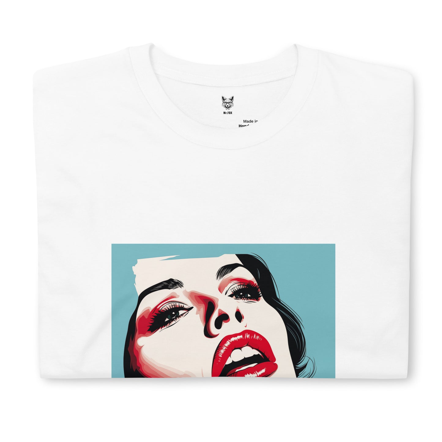 T-shirt unisex z krótkim rękawem „POP ART GIRL” ID: 162 (PREMIUM)