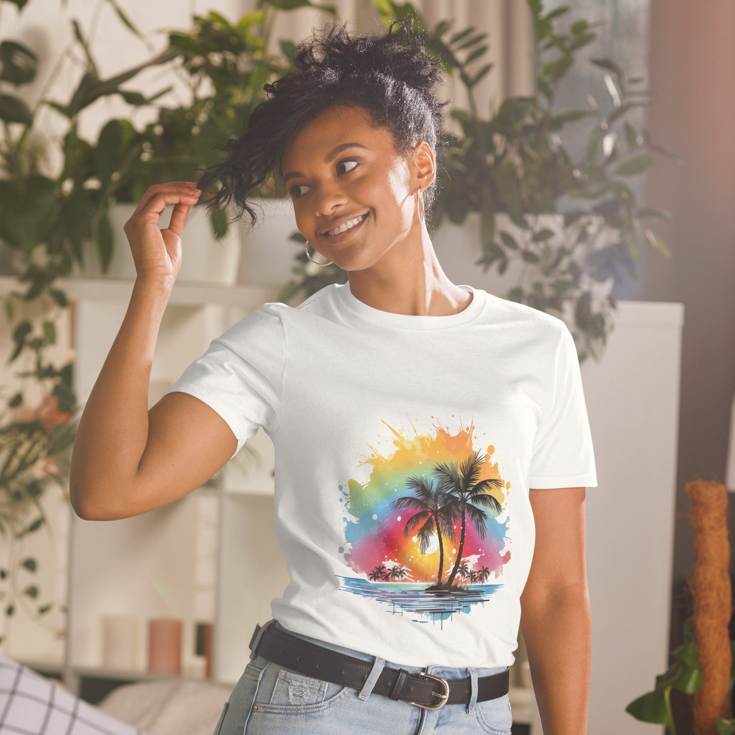 Short-Sleeve Unisex T-Shirt "PALM TREES" ID: 170 (PREMIUM)