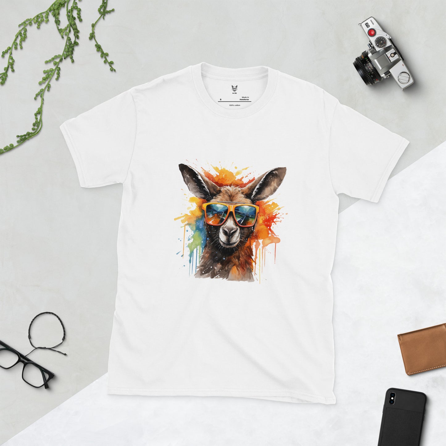 T-Shirt unisex z krótkim rękawem „KANGAROO POP ART” ID: 184 (PREMIUM)