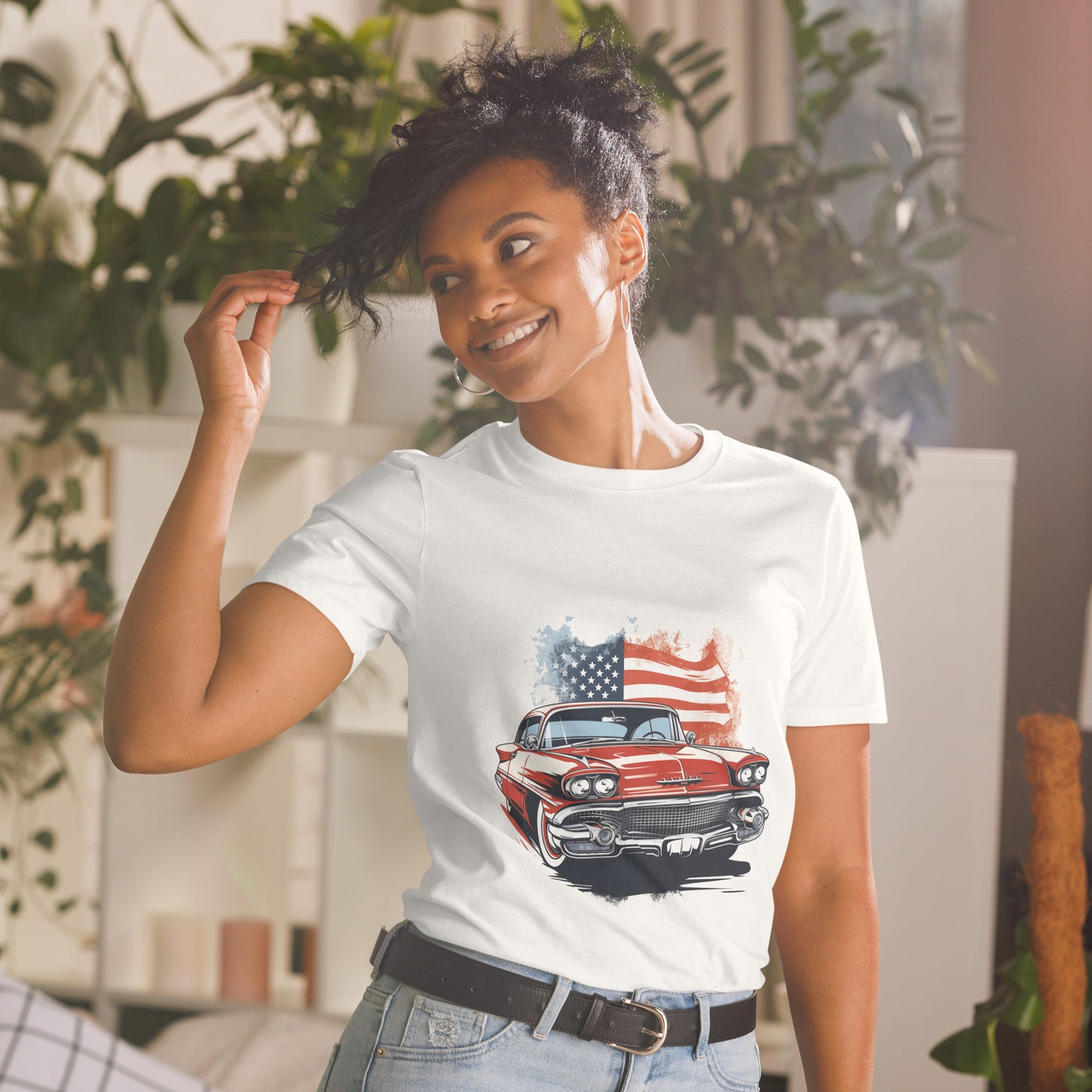 Short-Sleeve Unisex T-Shirt "RETRO CAR" ID: 198 (PREMIUM)