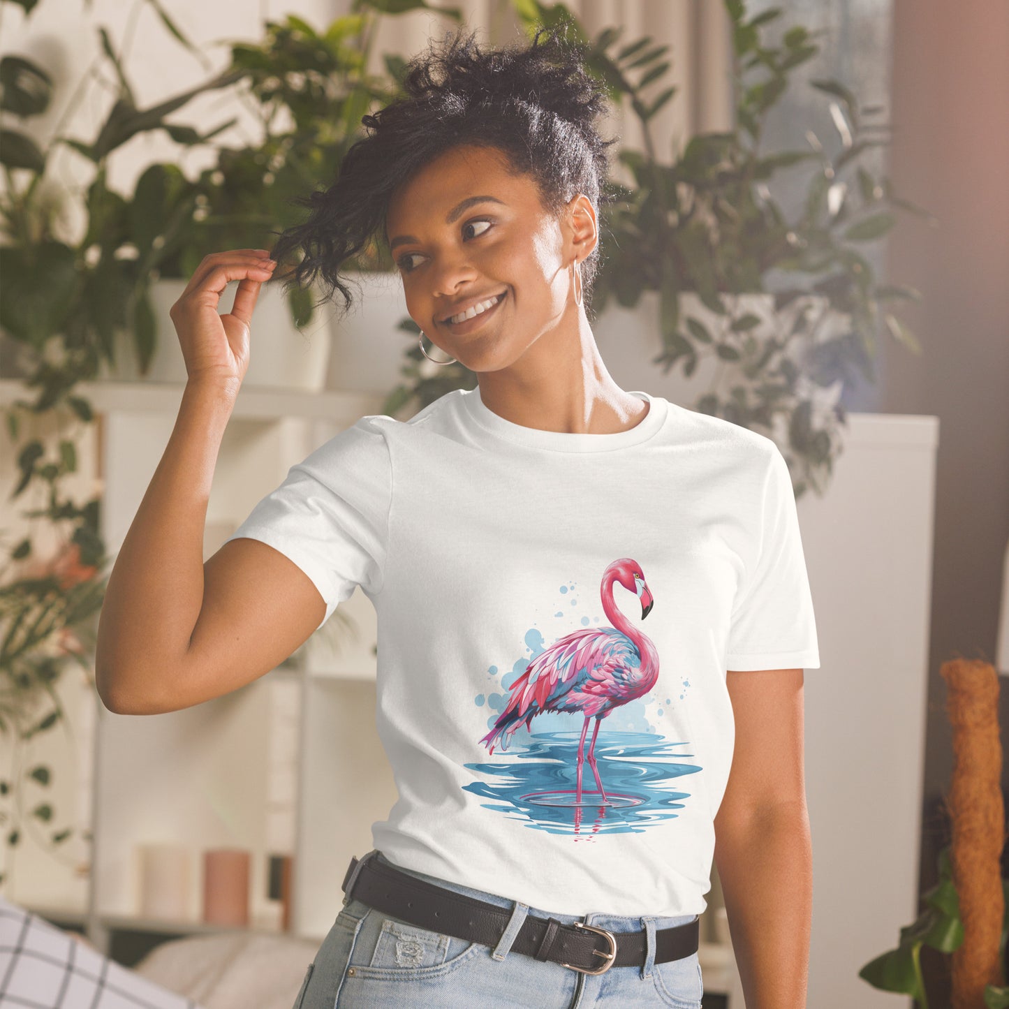 Short-Sleeve Unisex T-Shirt "FLAMINGO" ID: 203 (PREMIUM)