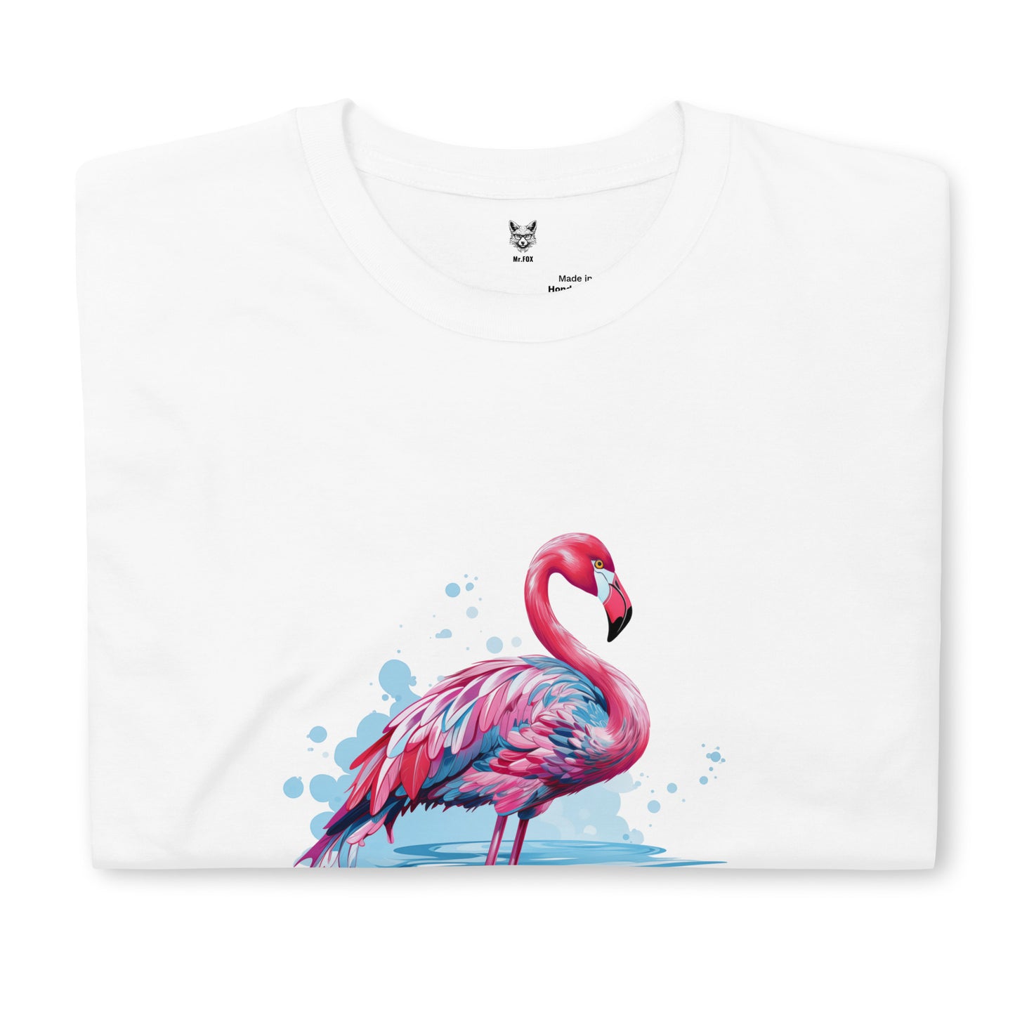 Koszulka unisex z krótkim rękawem „FLAMINGO” ID: 203 (PREMIUM)