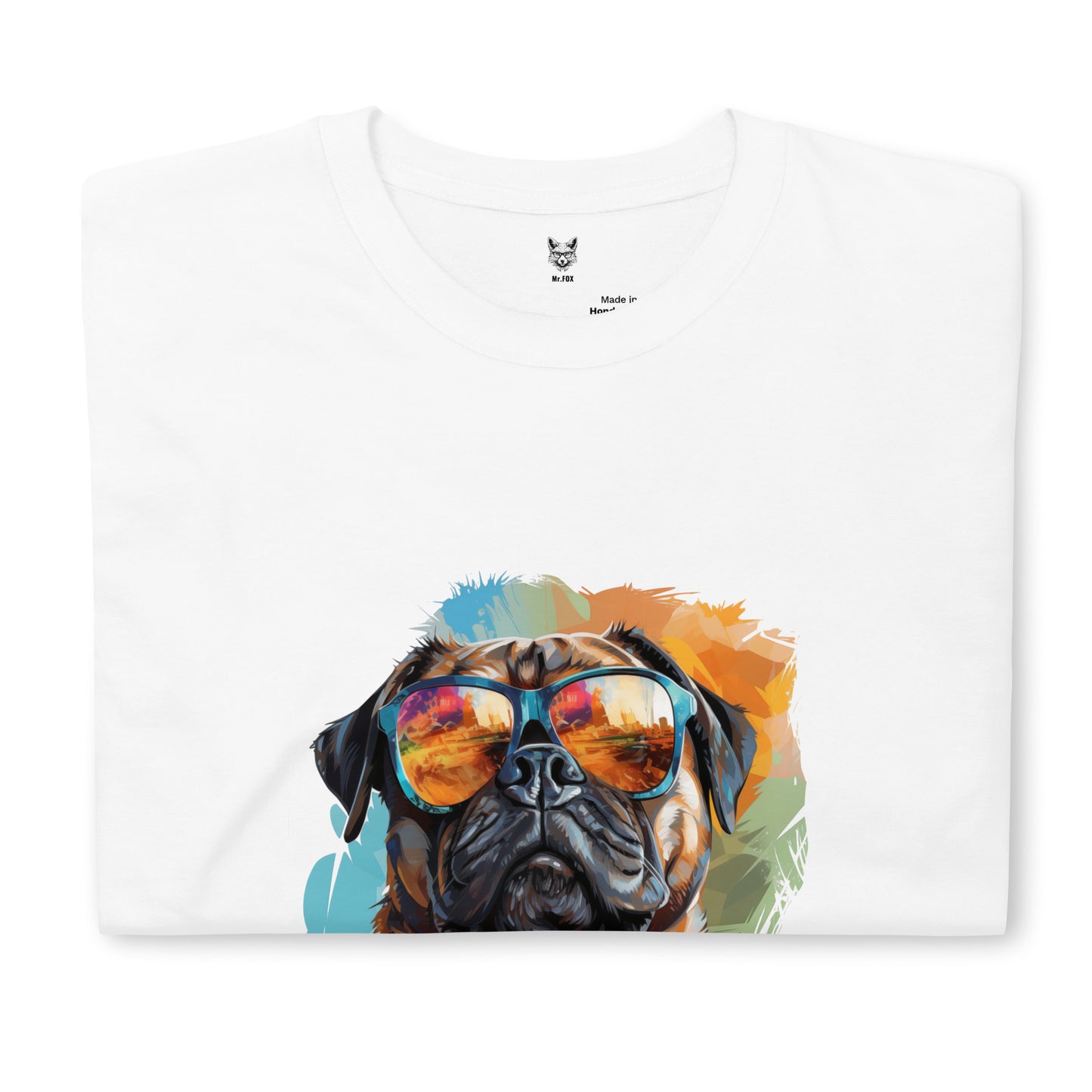 Koszulka unisex z krótkim rękawem "PUG DOG" ID: 204 (PREMIUM)