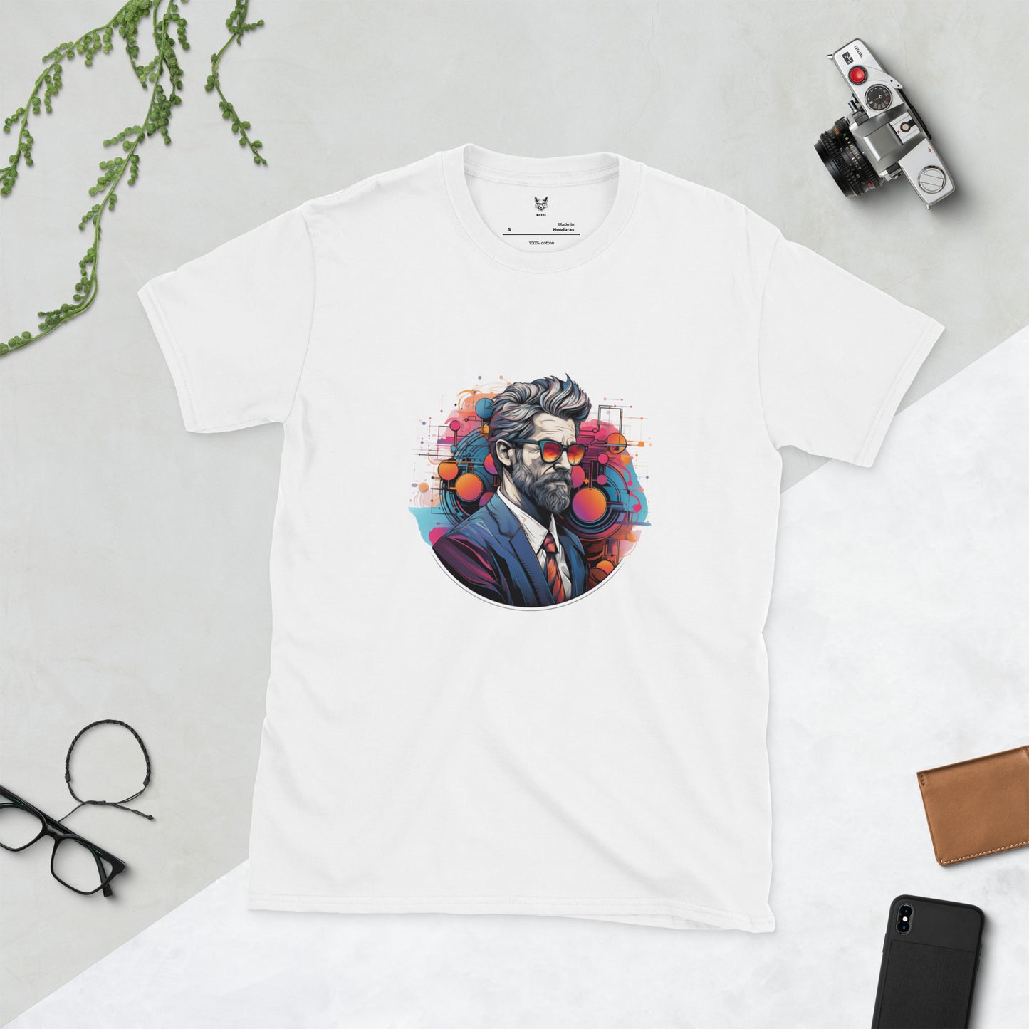 T-shirt unisex z krótkim rękawem „POP ART MEN” ID: 211 (PREMIUM)