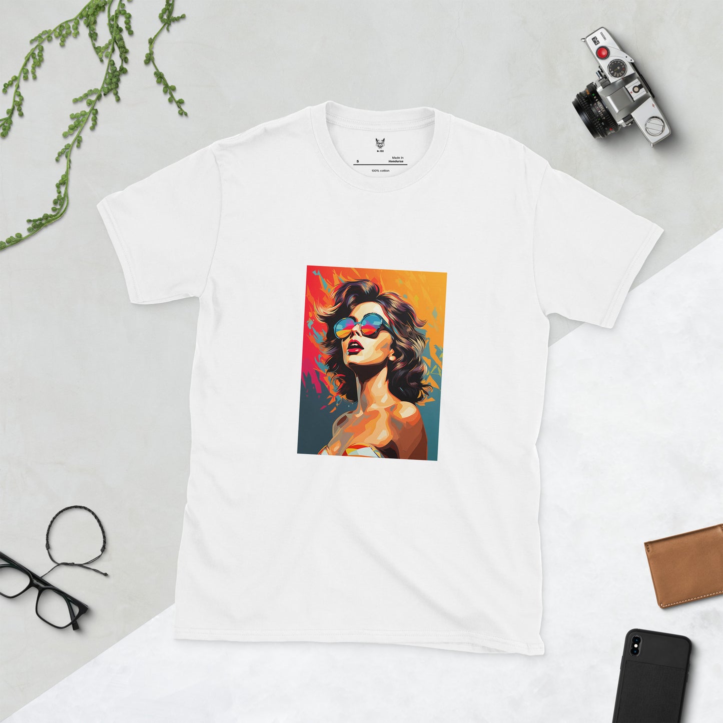 T-shirt unisex z krótkim rękawem „POP ART GIRL” ID: 225 (PREMIUM)