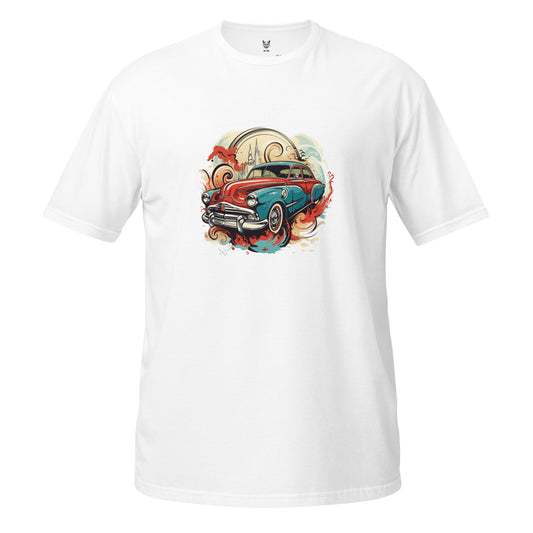 T-shirt unisex z krótkim rękawem „RETRO CAR” ID: 229 (PREMIUM)