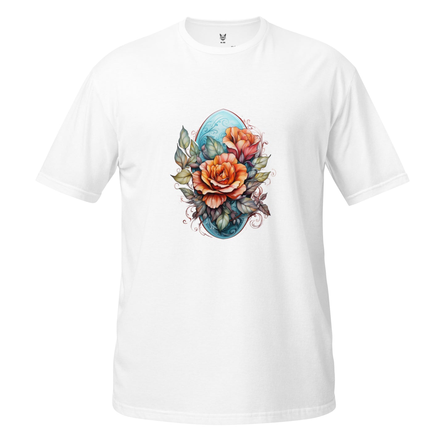 T-Shirt unisex z krótkim rękawem „FLOWERS” ID: 231 (PREMIUM)