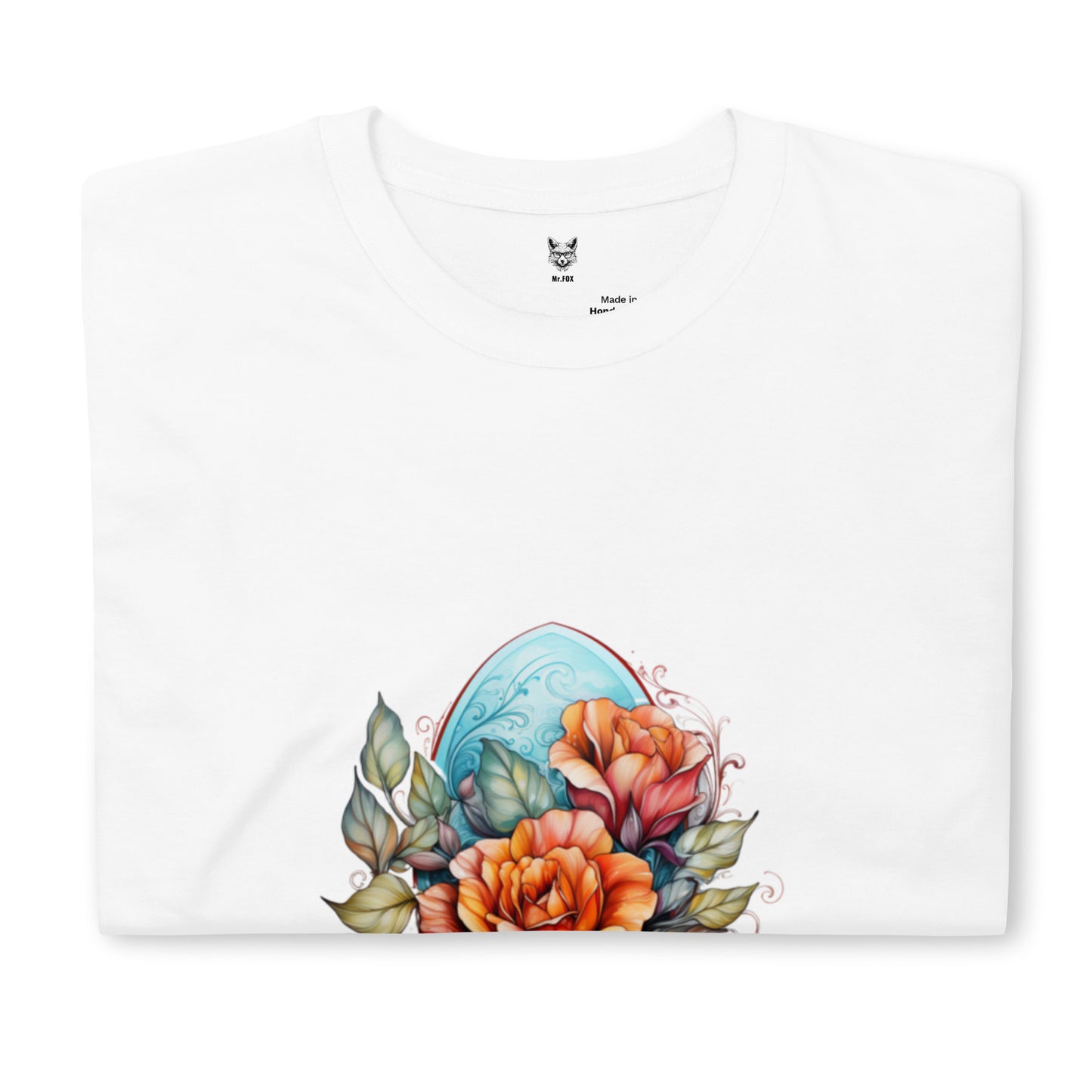 T-Shirt unisex z krótkim rękawem „FLOWERS” ID: 231 (PREMIUM)