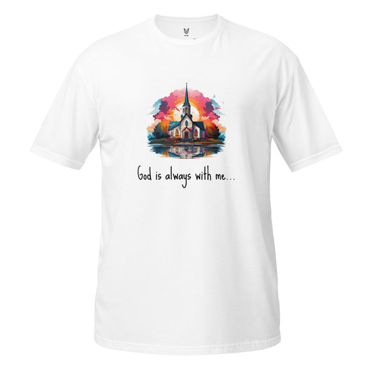 Short-Sleeve Unisex T-Shirt "God is always with me" ID: 243 (PREMIUM)