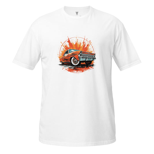 T-shirt unisex z krótkim rękawem „RETRO CAR” ID: 251 (PREMIUM)