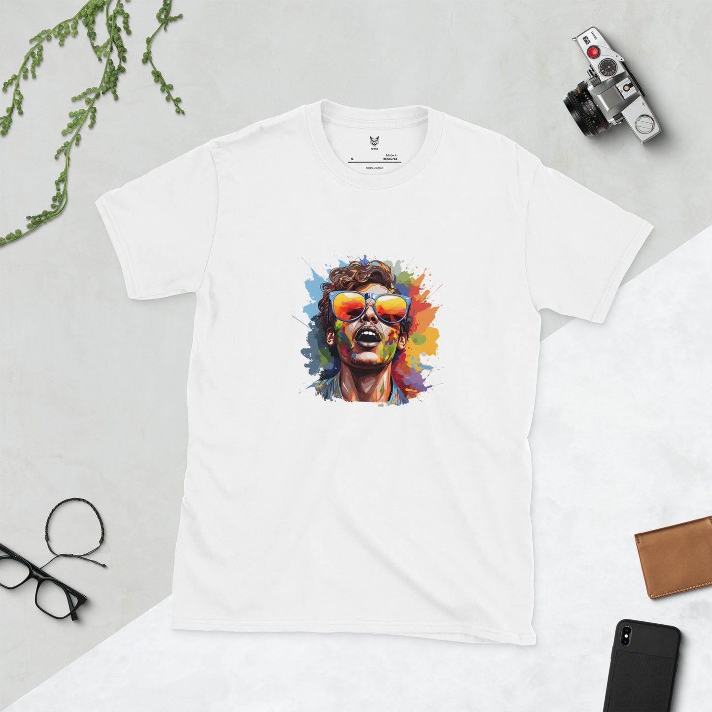 T-shirt unisex z krótkim rękawem „POP ART MEN” ID: 254 (PREMIUM)