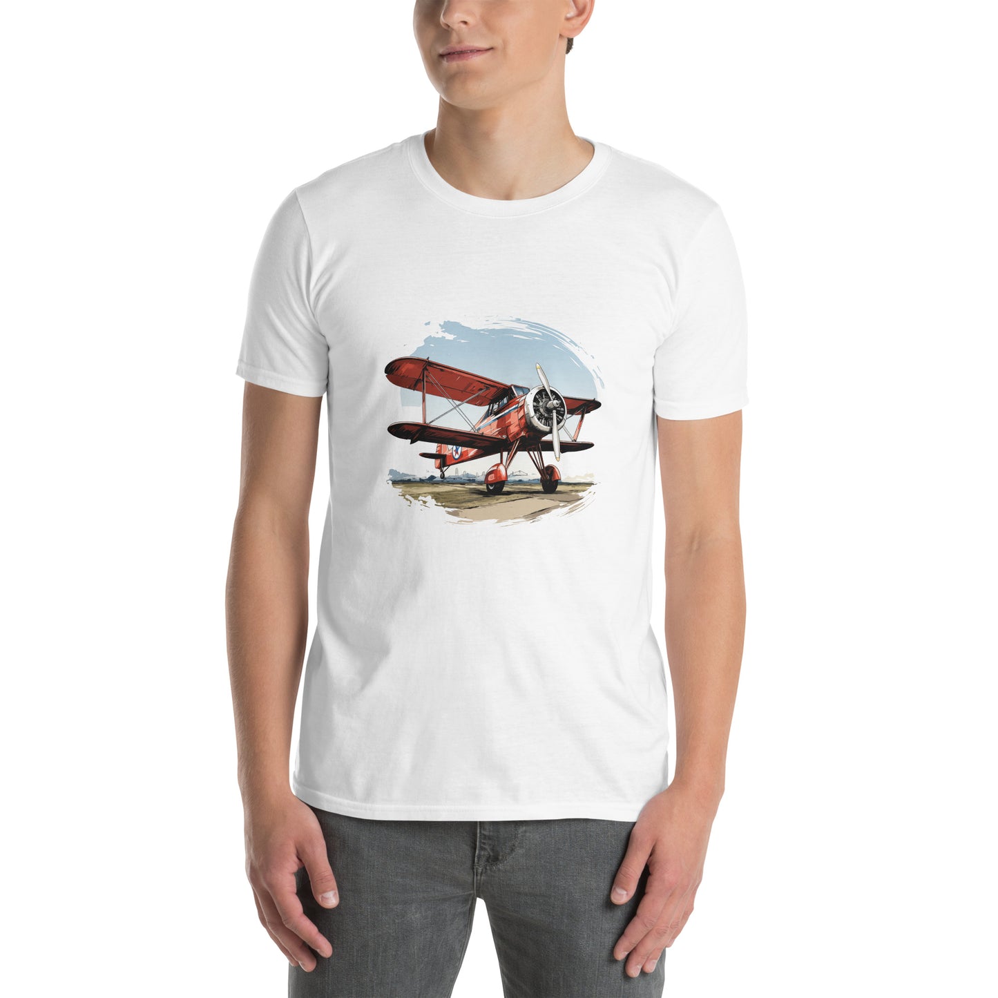 Koszulka unisex z krótkim rękawem „AIRPLANE” ID: 255 (PREMIUM)