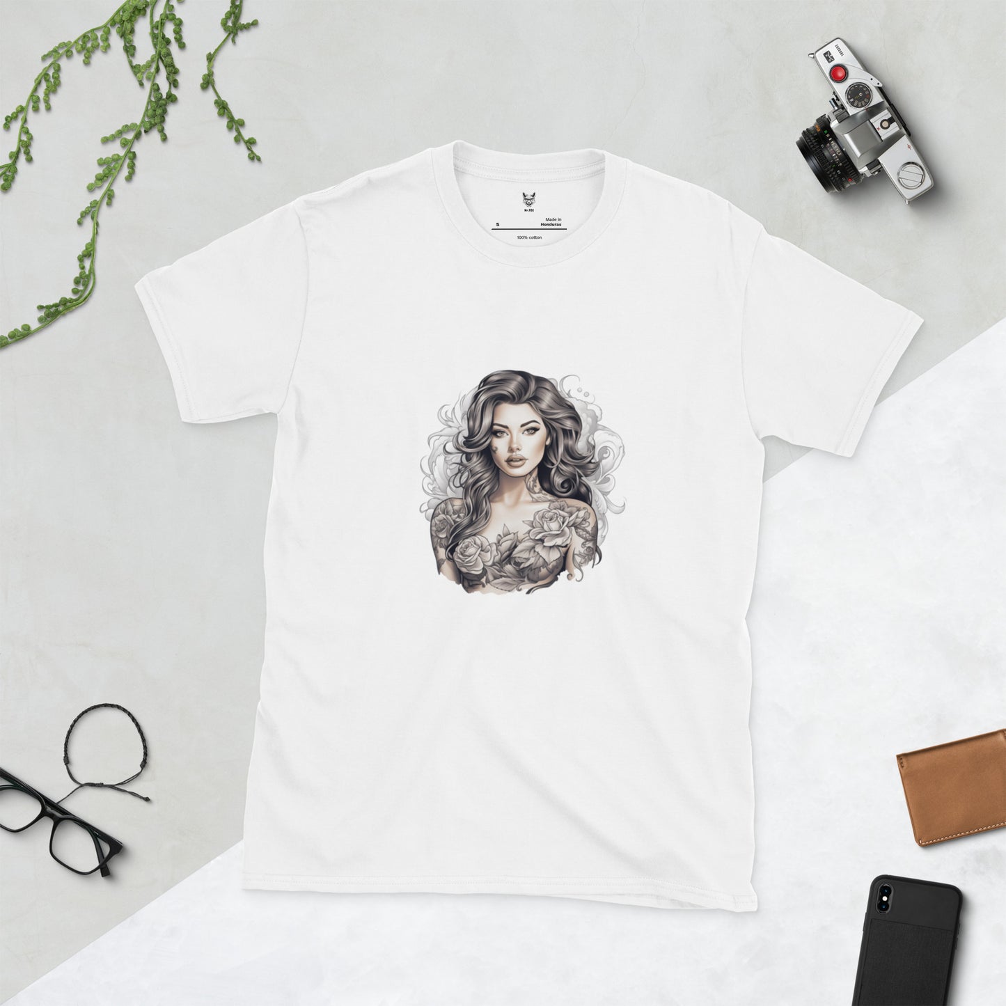 T-Shirt unisex z krótkim rękawem „TATTOO GIRL” ID: 257 (PREMIUM)