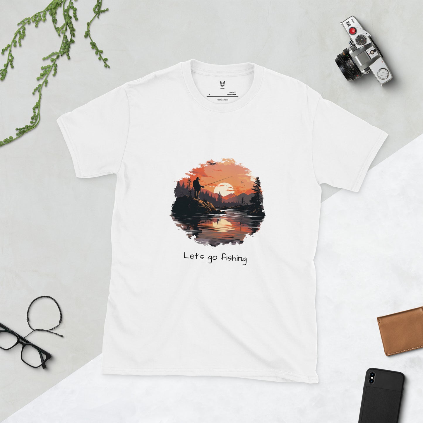 Short-Sleeve Unisex T-Shirt "Let's go fishing" ID: 226 (PREMIUM)