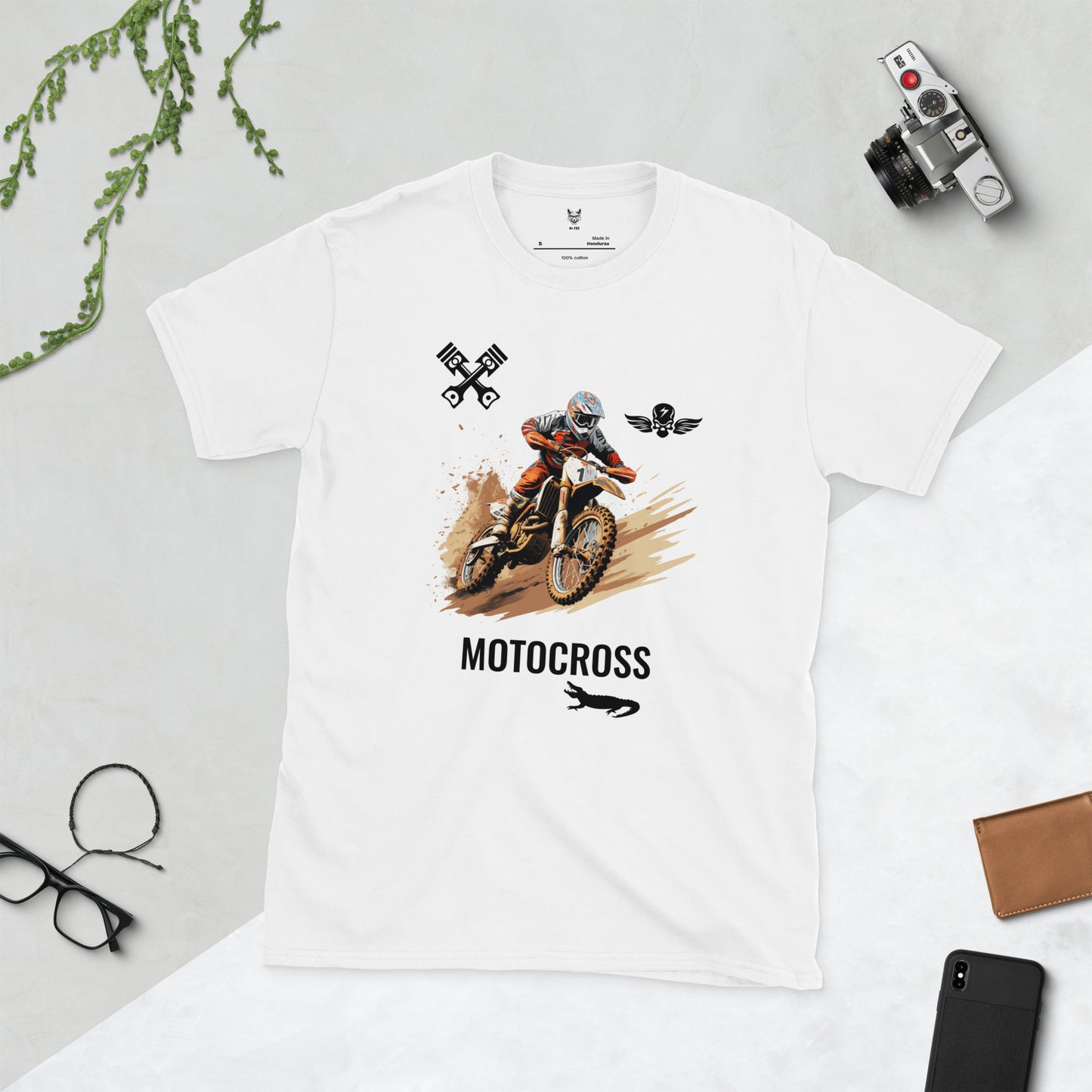 Koszulka unisex z krótkim rękawem „MOTOCROSS” ID: 260 (PREMIUM)