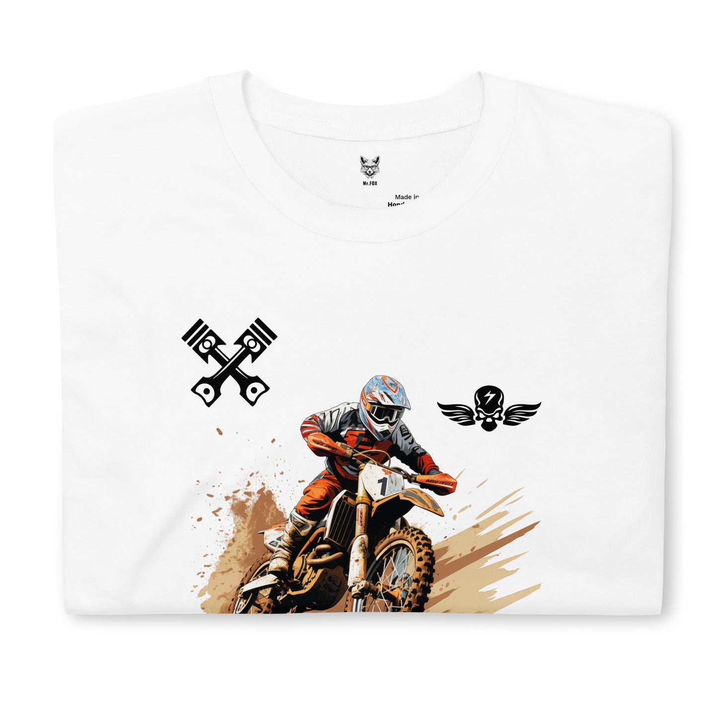 Koszulka unisex z krótkim rękawem „MOTOCROSS” ID: 260 (PREMIUM)