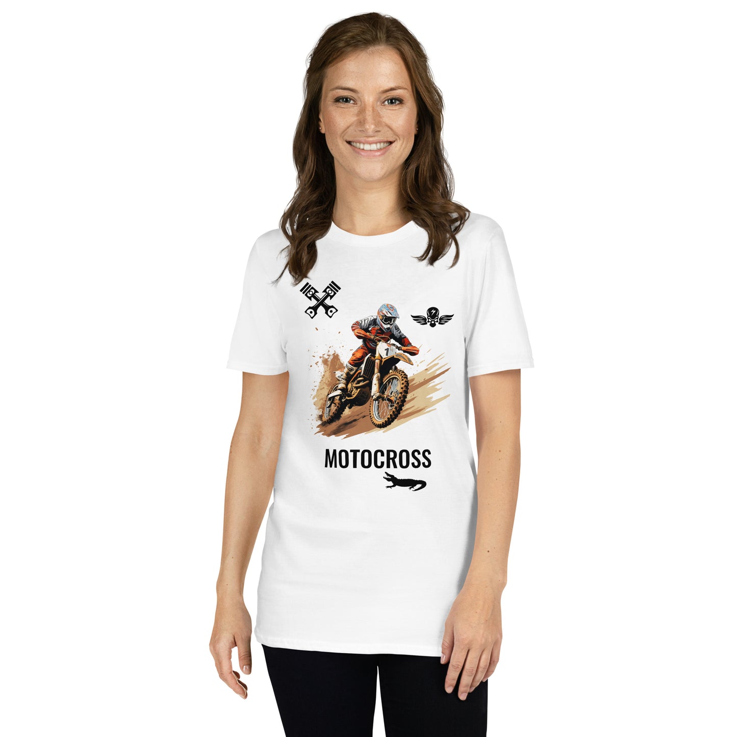 Koszulka unisex z krótkim rękawem „MOTOCROSS” ID: 260 (PREMIUM)