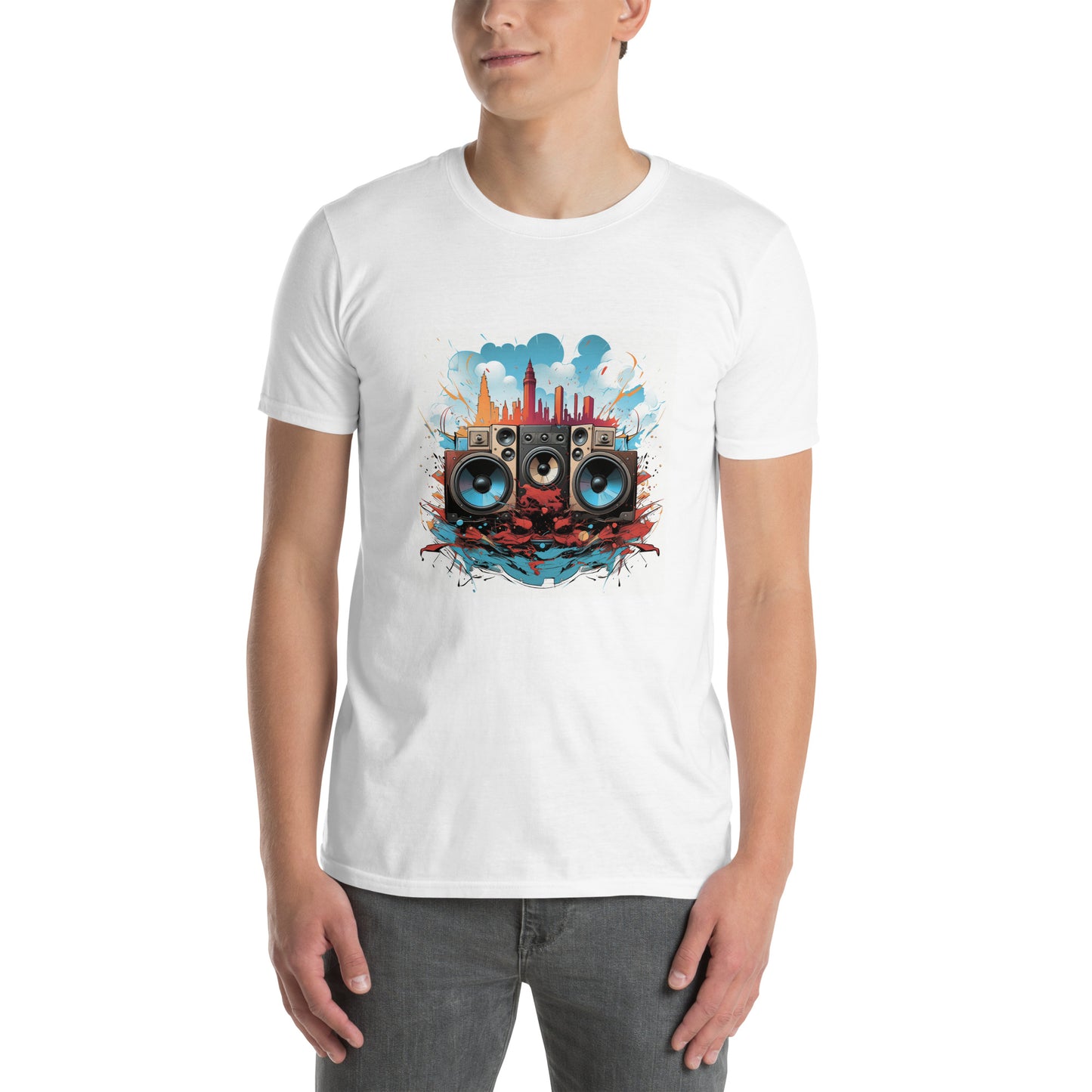 T-shirt unisex z krótkim rękawem „MUSIC” ID: 272 (PREMIUM)