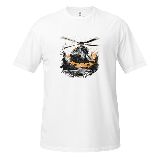 Koszulka unisex z krótkim rękawem „HELICOPTER” ID: 280 (PREMIUM)