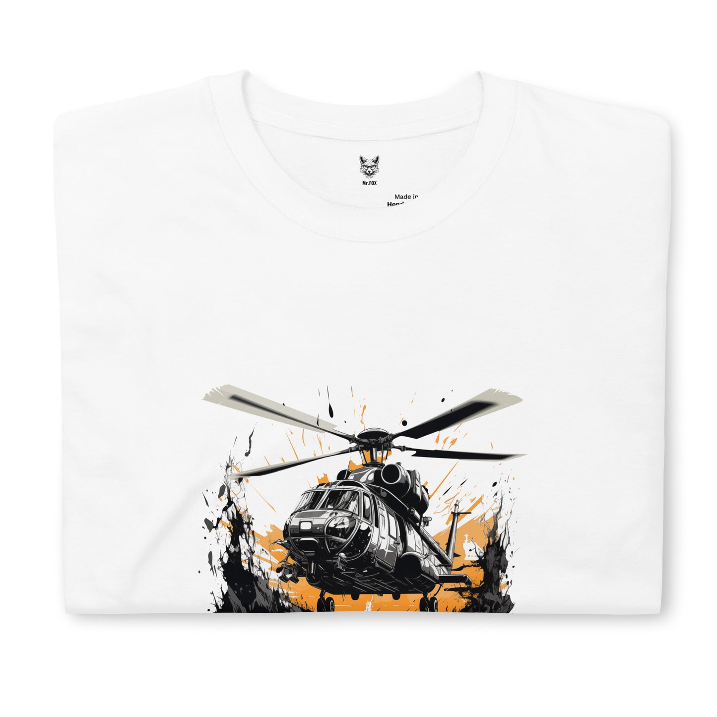 Koszulka unisex z krótkim rękawem „HELICOPTER” ID: 280 (PREMIUM)