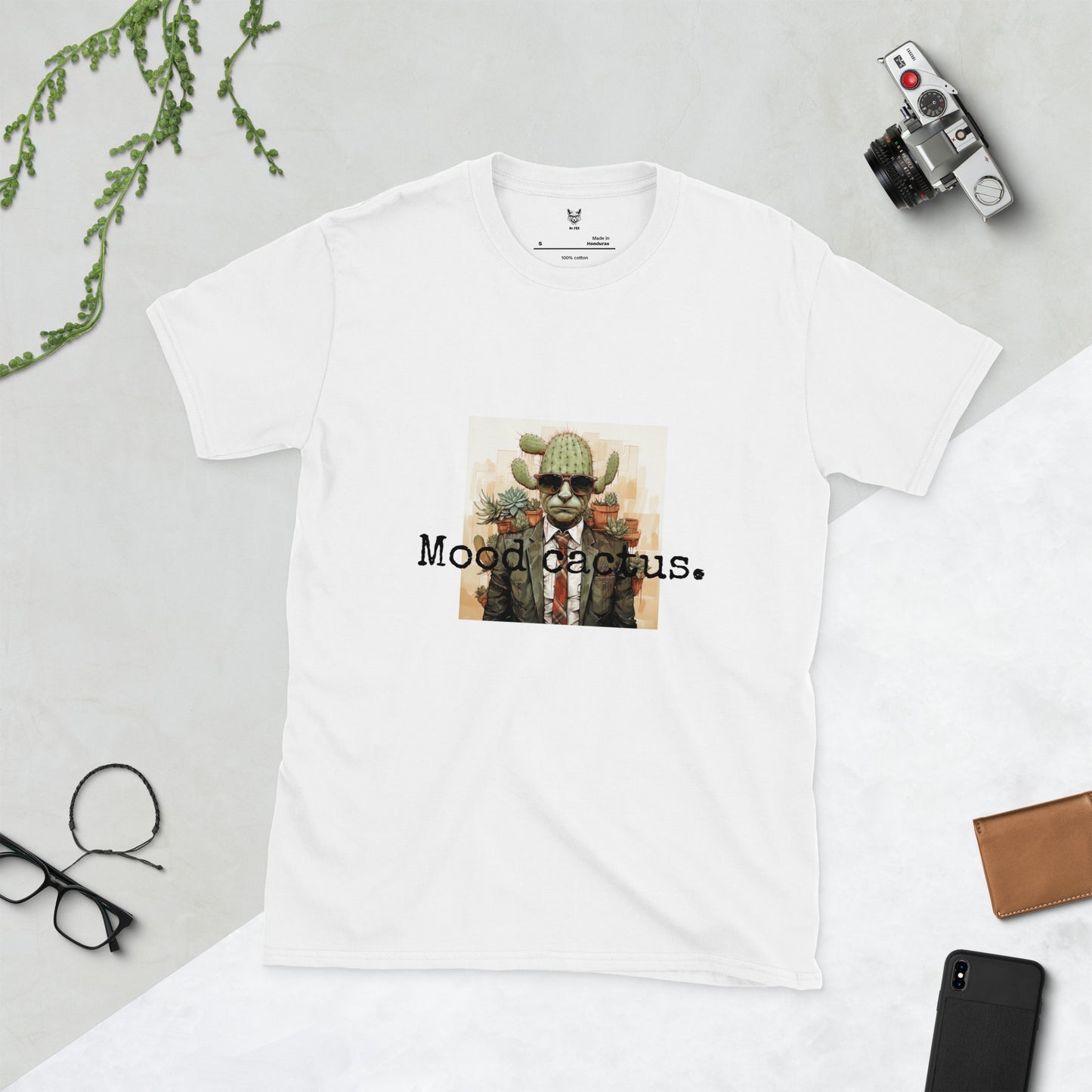 T-Shirt unisex z krótkim rękawem „MOOD CACTUS MEN” ID: 284 (PREMIUM)