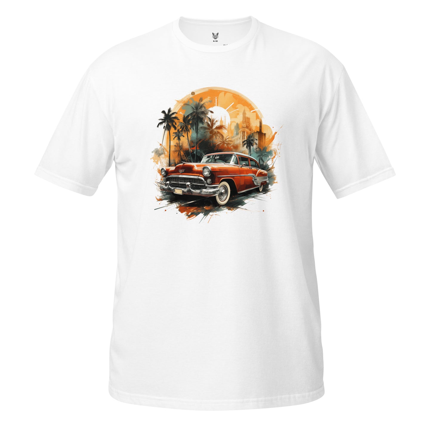 T-shirt unisex z krótkim rękawem „RETRO CAR” ID: 288 (PREMIUM)