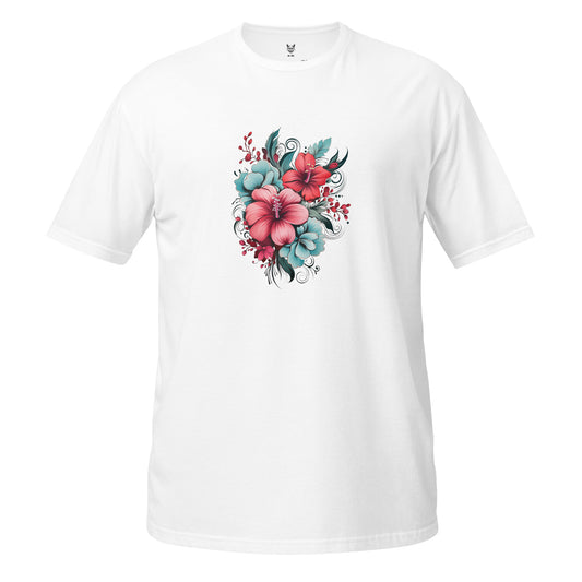 Koszulka unisex z krótkim rękawem „FLOWERS” ID: 293 (PREMIUM)