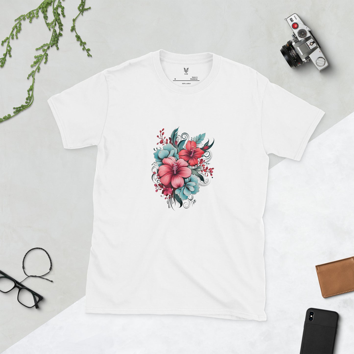 Short-Sleeve Unisex T-Shirt "FLOWERS" ID: 293 (PREMIUM)