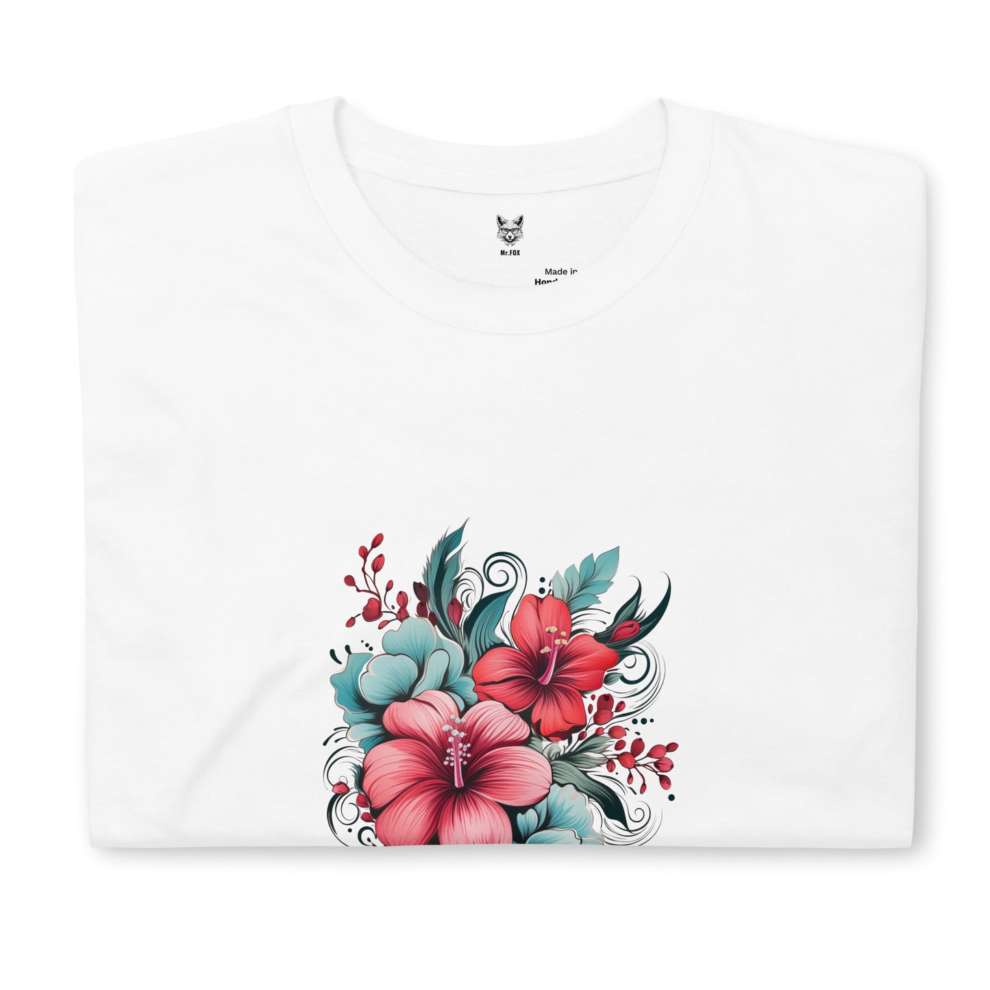 Koszulka unisex z krótkim rękawem „FLOWERS” ID: 293 (PREMIUM)