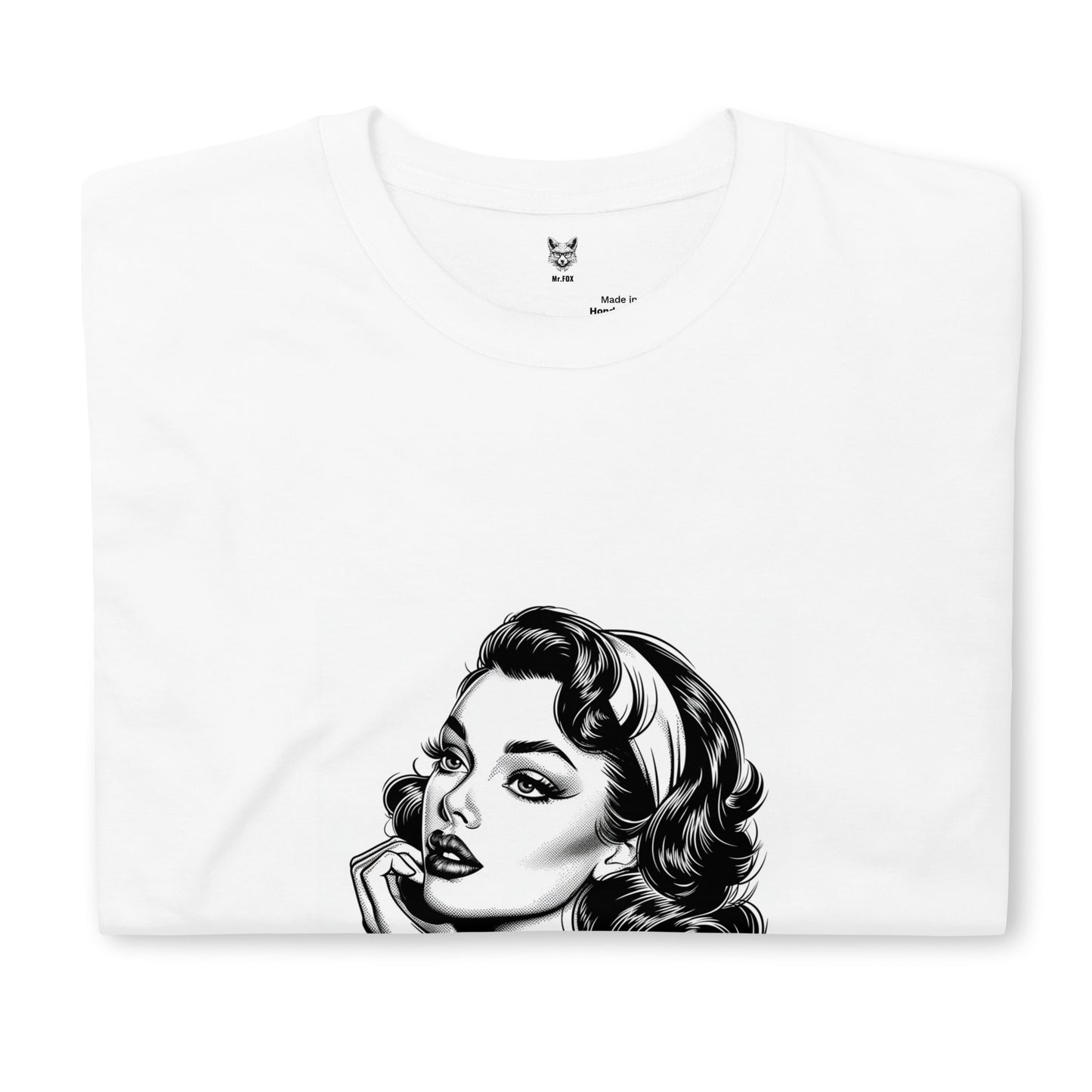 T-Shirt unisex z krótkim rękawem „RETRO GIRL” ID: 294 (PREMIUM)