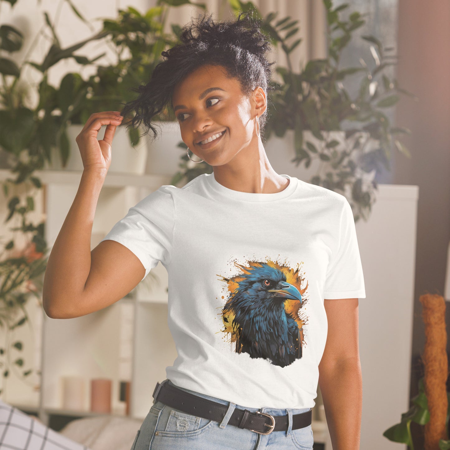 Short-Sleeve Unisex T-Shirt "BIRD CROW" ID: 305 (PREMIUM)