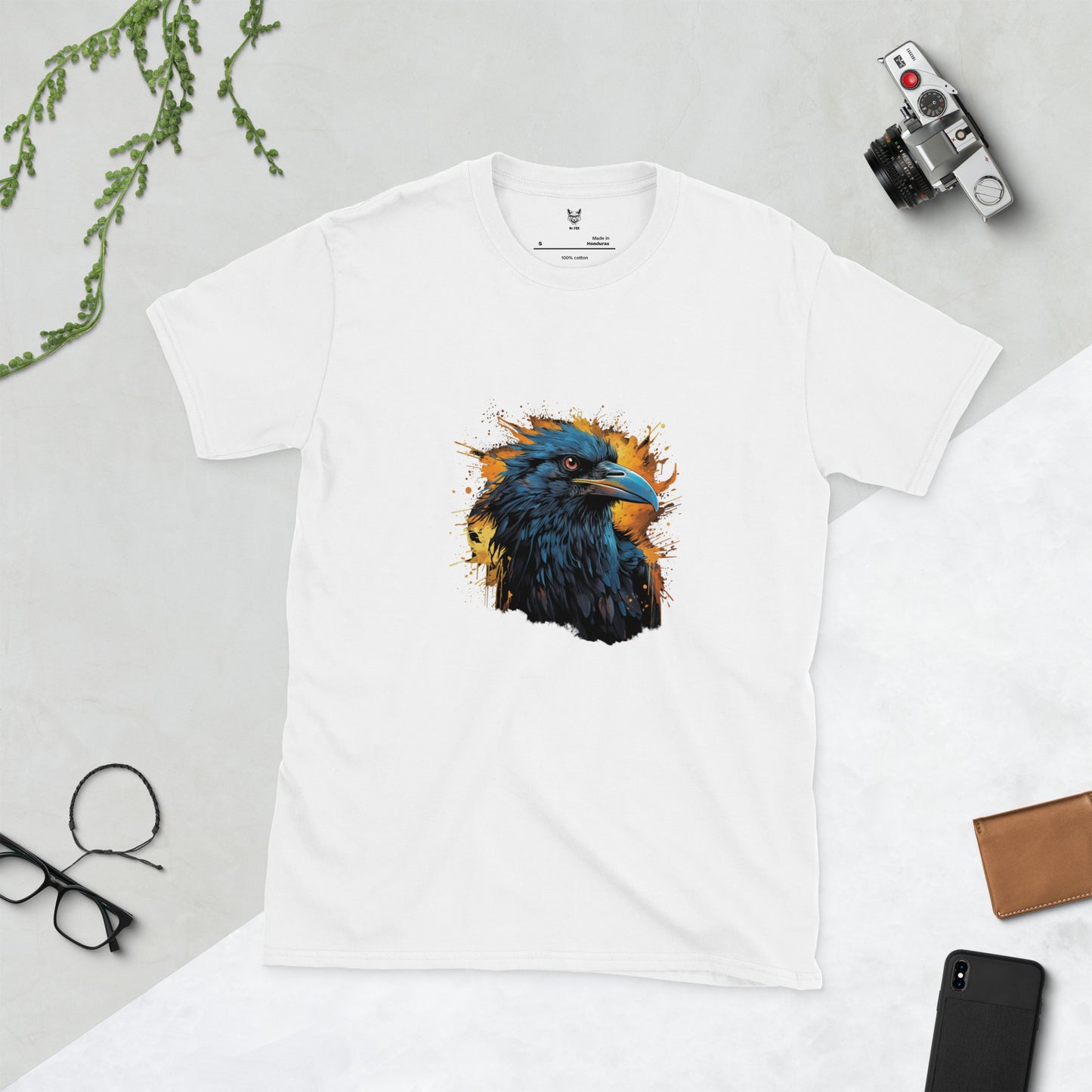 Koszulka unisex z krótkim rękawem "BIRD CROW" ID: 305 (PREMIUM)