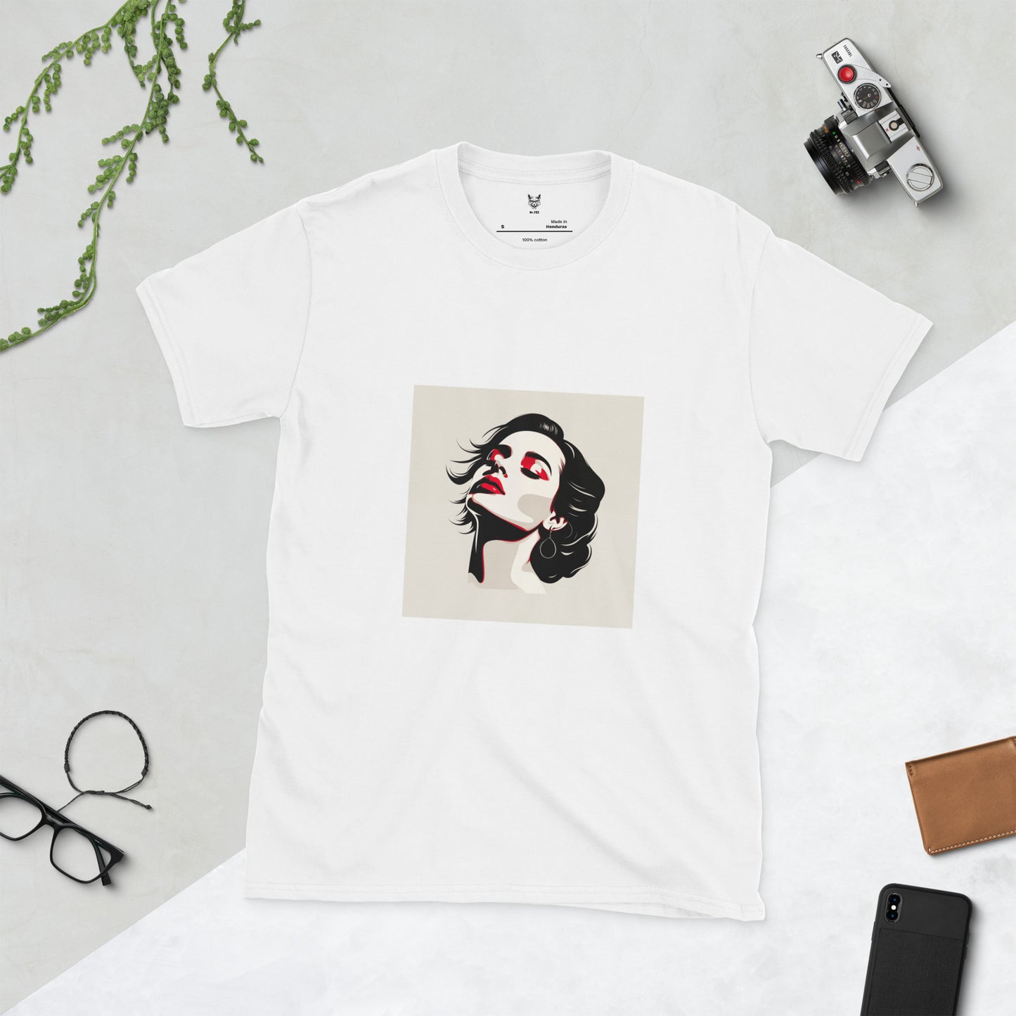 T-shirt unisex z krótkim rękawem „POP ART GIRL” ID: 307 (PREMIUM)